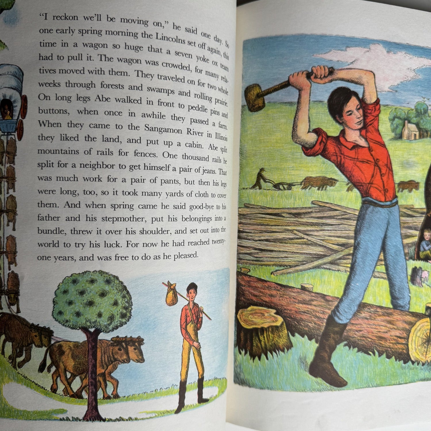 Abraham Lincoln, Ingri & Edgar Parin d'Aulaire, 1957 - Pretty Old Books