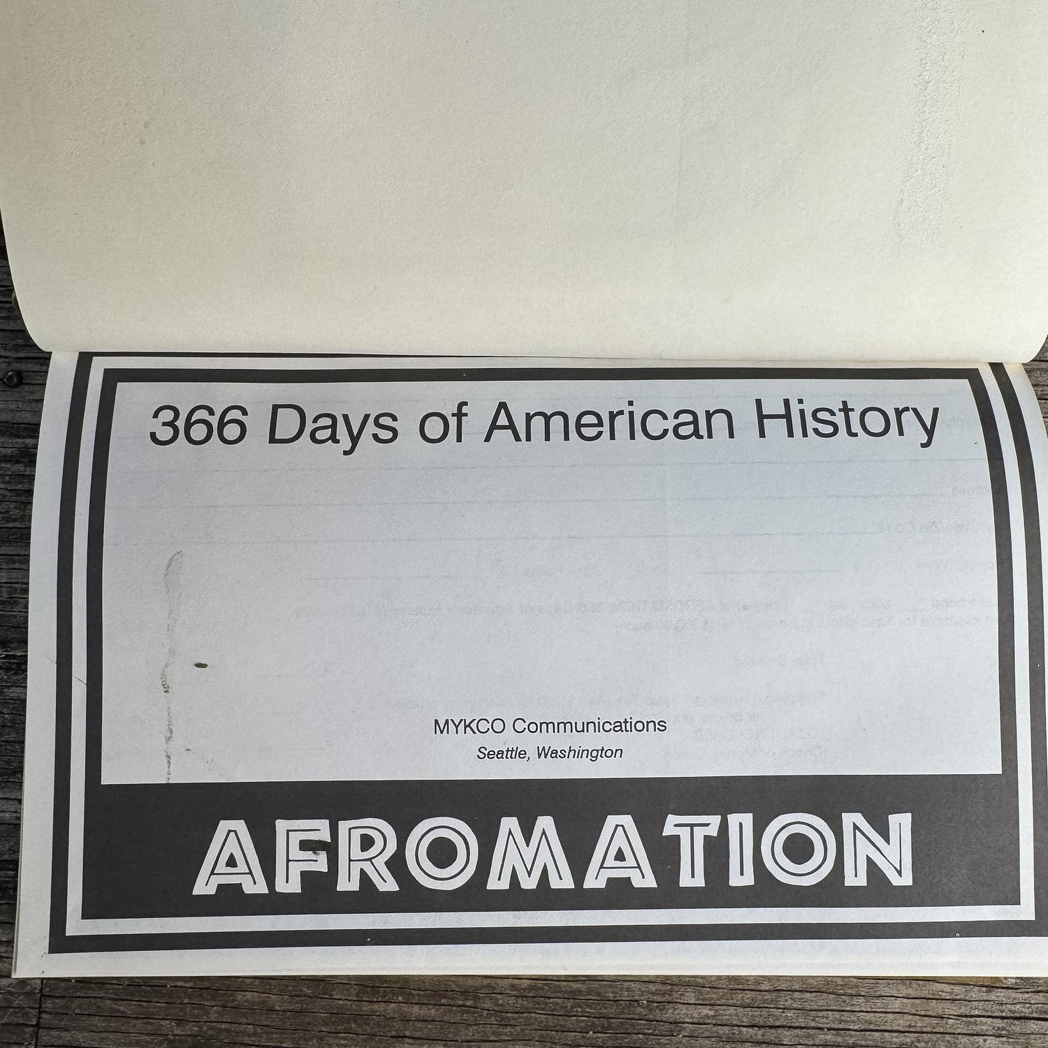 Afromation, 366 Days of African American History - Pretty Old Books