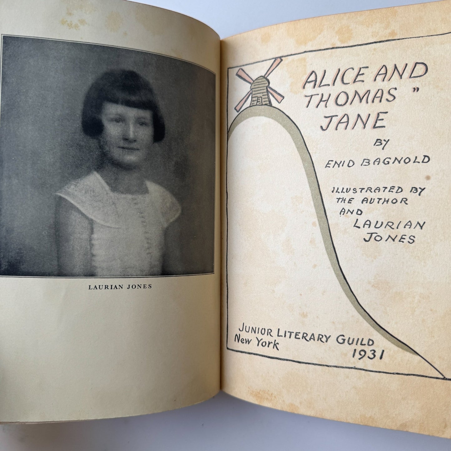 Alice and Thomas and Jane, Enid Bagnold, 1931, Junior Literary Guild Hardcover - Pretty Old Books