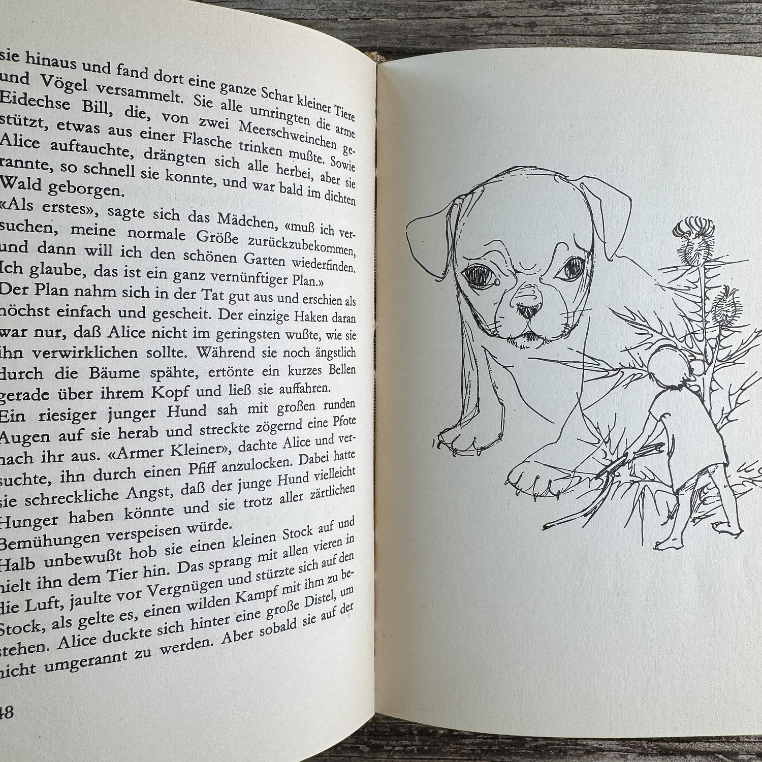 Alice im Wunderland, Lewis Carroll, German Edition, circa 1970 - Pretty Old Books