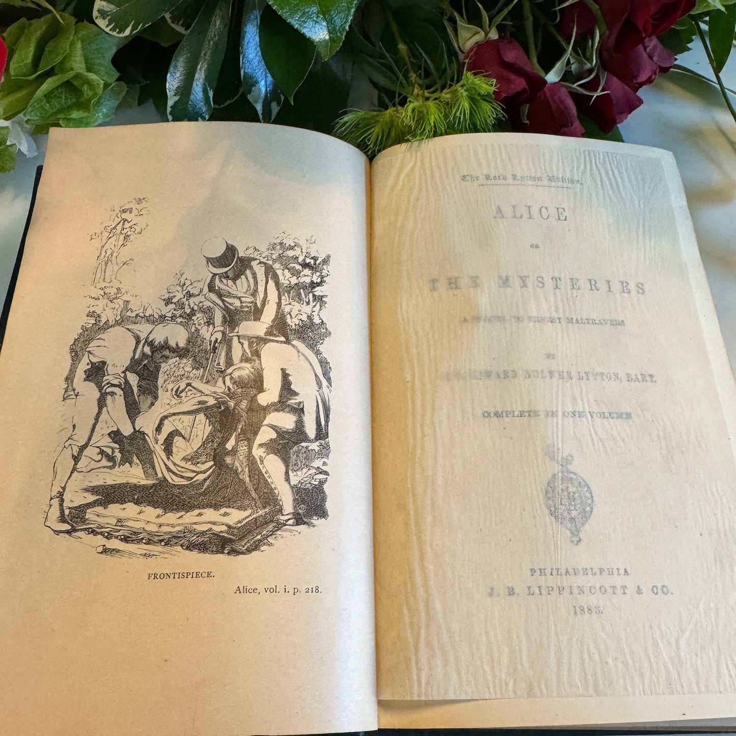 Alice or The Mysteries, Lord Lytton Edition, 1883 - Pretty Old Books