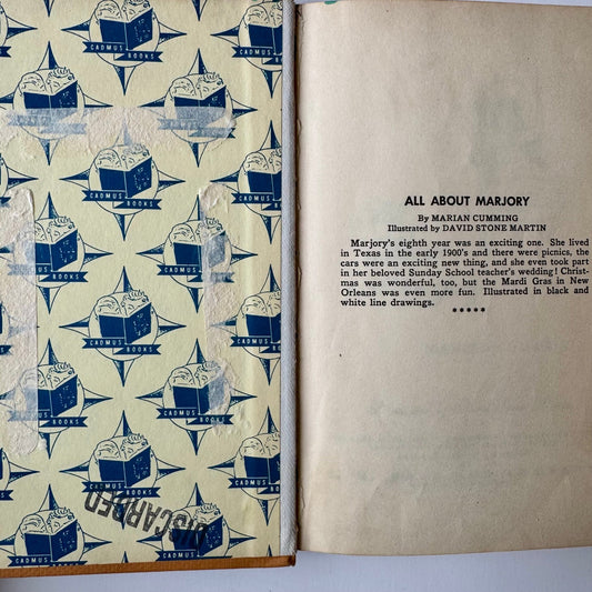 All About Marjory, Marian Cumming, 1950 Hardcover - Pretty Old Books