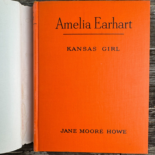 Amelia Earhart: Kansas Girl, Childhood of Famous Americans, 1950, Hardcover - Pretty Old Books