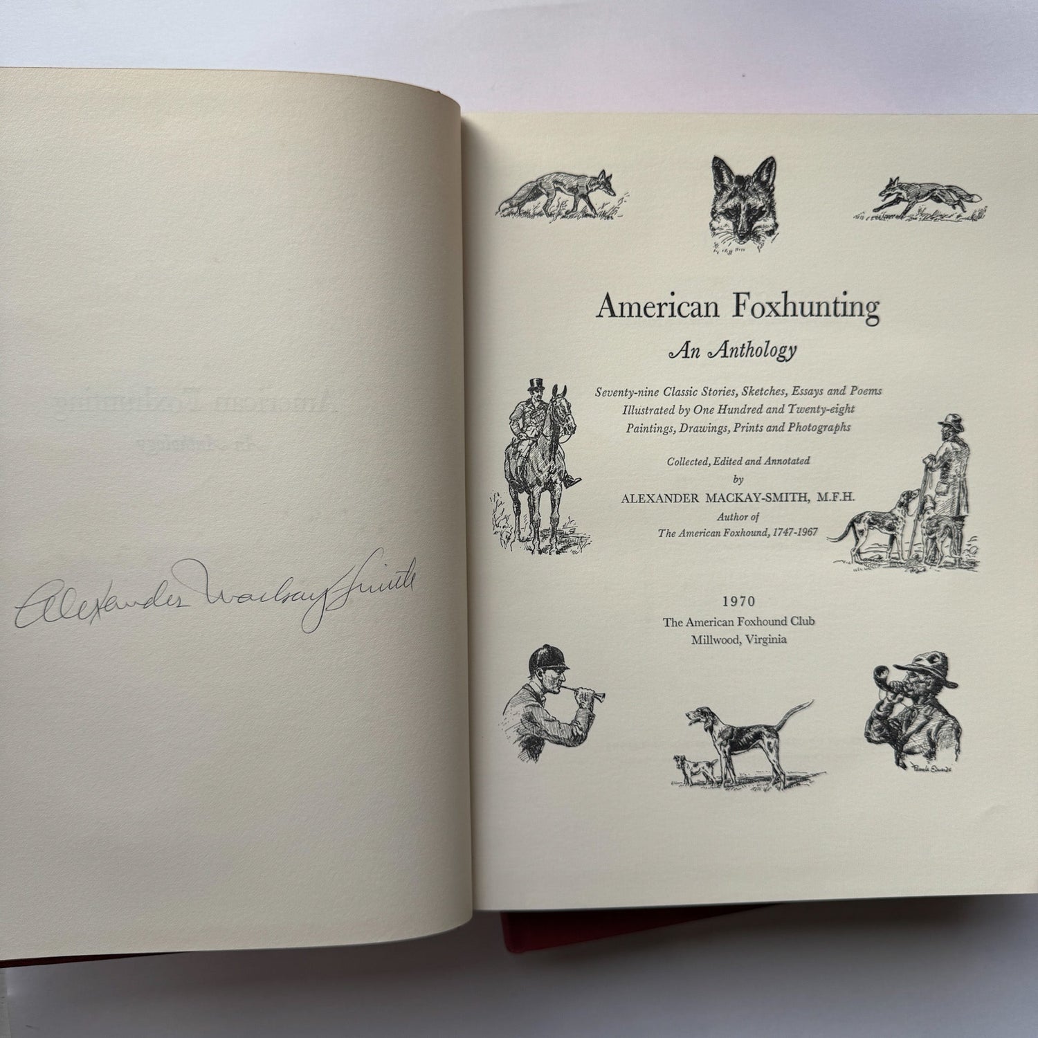 American Foxhound, Fox Hunting Set of 2, 1968 Oversized Books - Pretty Old Books