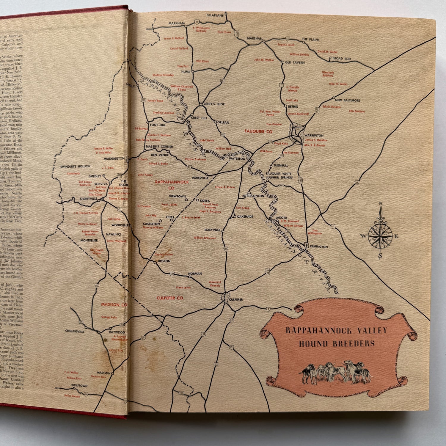 American Foxhound, Fox Hunting Set of 2, 1968 Oversized Books - Pretty Old Books