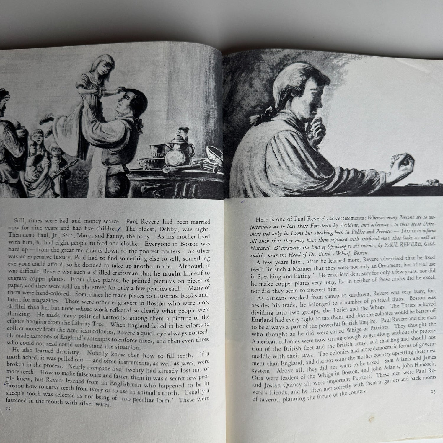 America’s Paul Revere by Esther Forbes, Illustrated by Lynd Ward (1946, Scott Foresman Edition) - Pretty Old Books