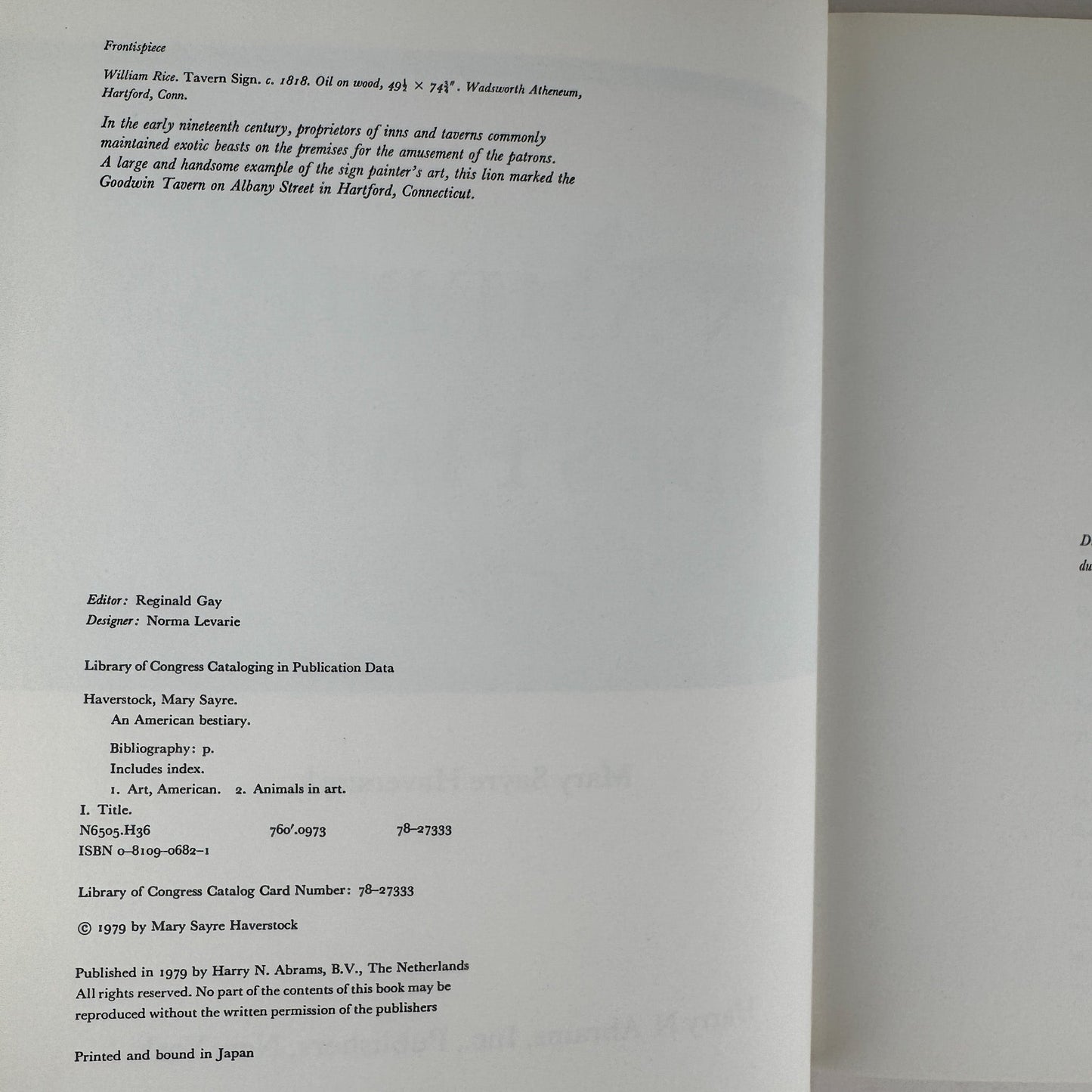 An American Bestiary, 1979, Illustrated Coffee Table Book - Pretty Old Books