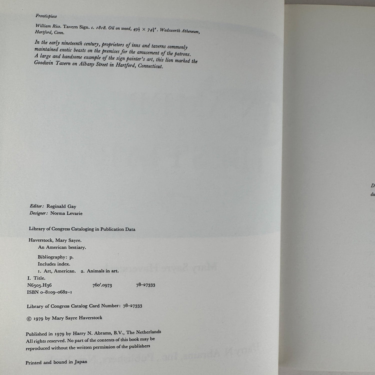 An American Bestiary, 1979, Illustrated Coffee Table Book - Pretty Old Books