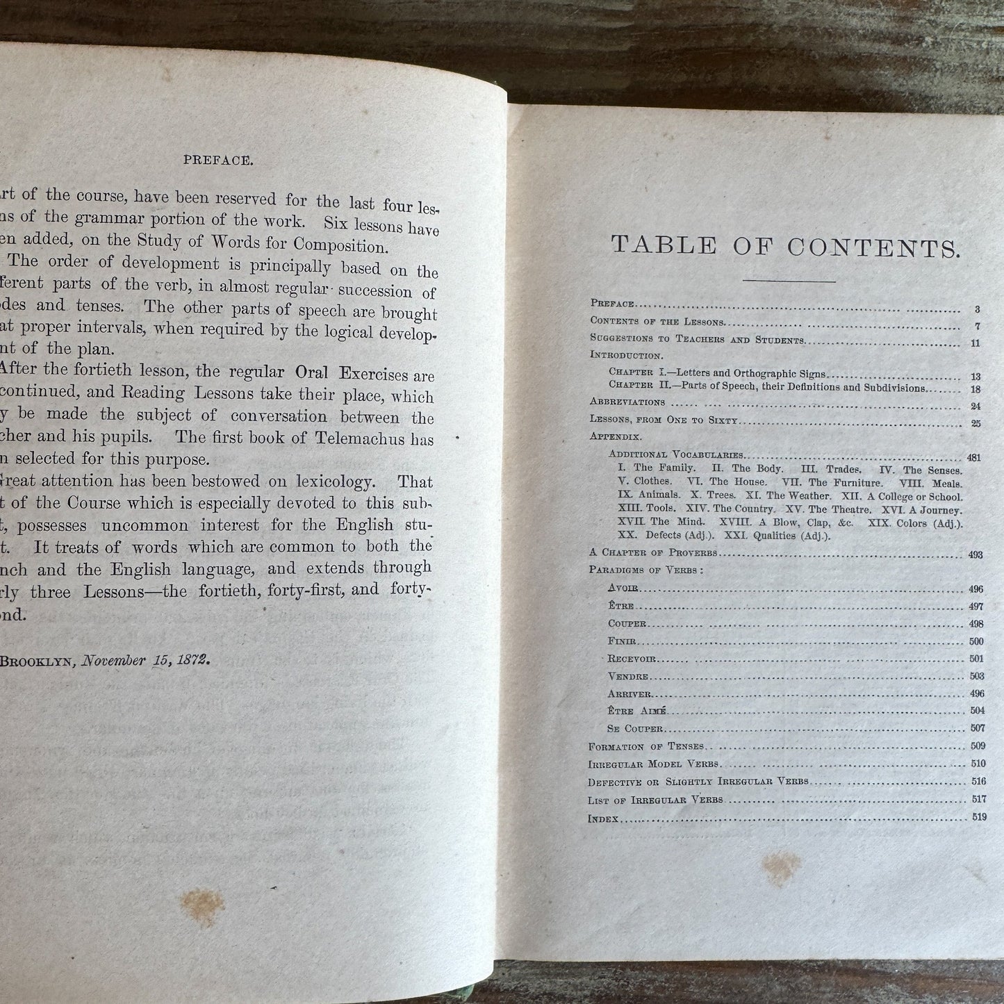 An Analytical and Practical French Grammar, 1880, Antique School Book - Pretty Old Books