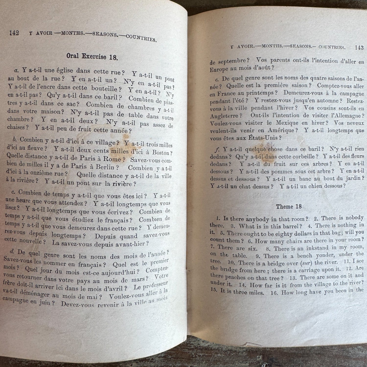 An Analytical and Practical French Grammar, 1880, Antique School Book - Pretty Old Books