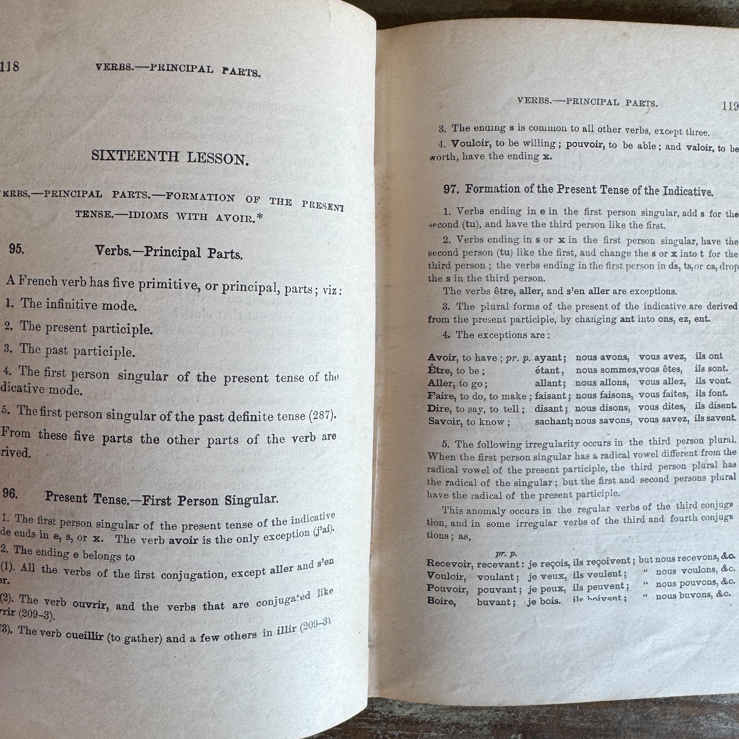 An Analytical and Practical French Grammar, 1880, Antique School Book - Pretty Old Books