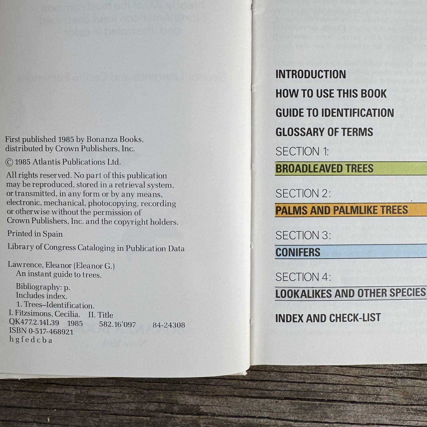 An Instant Guide to Trees Hardcover Field Guide, 1985 - Pretty Old Books