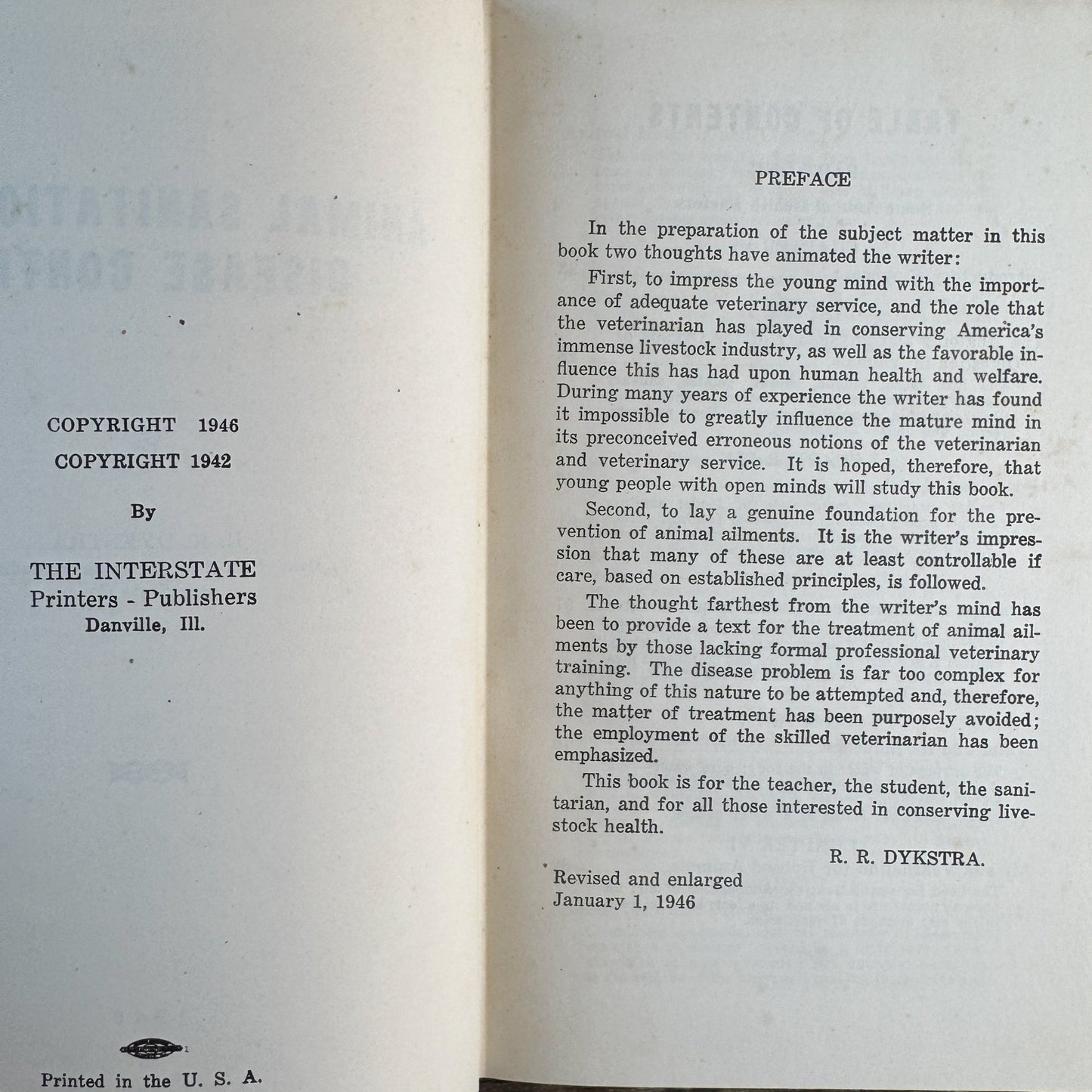 Animal Sanitation and Disease Control, 1946 Veterinary Textbook - Pretty Old Books