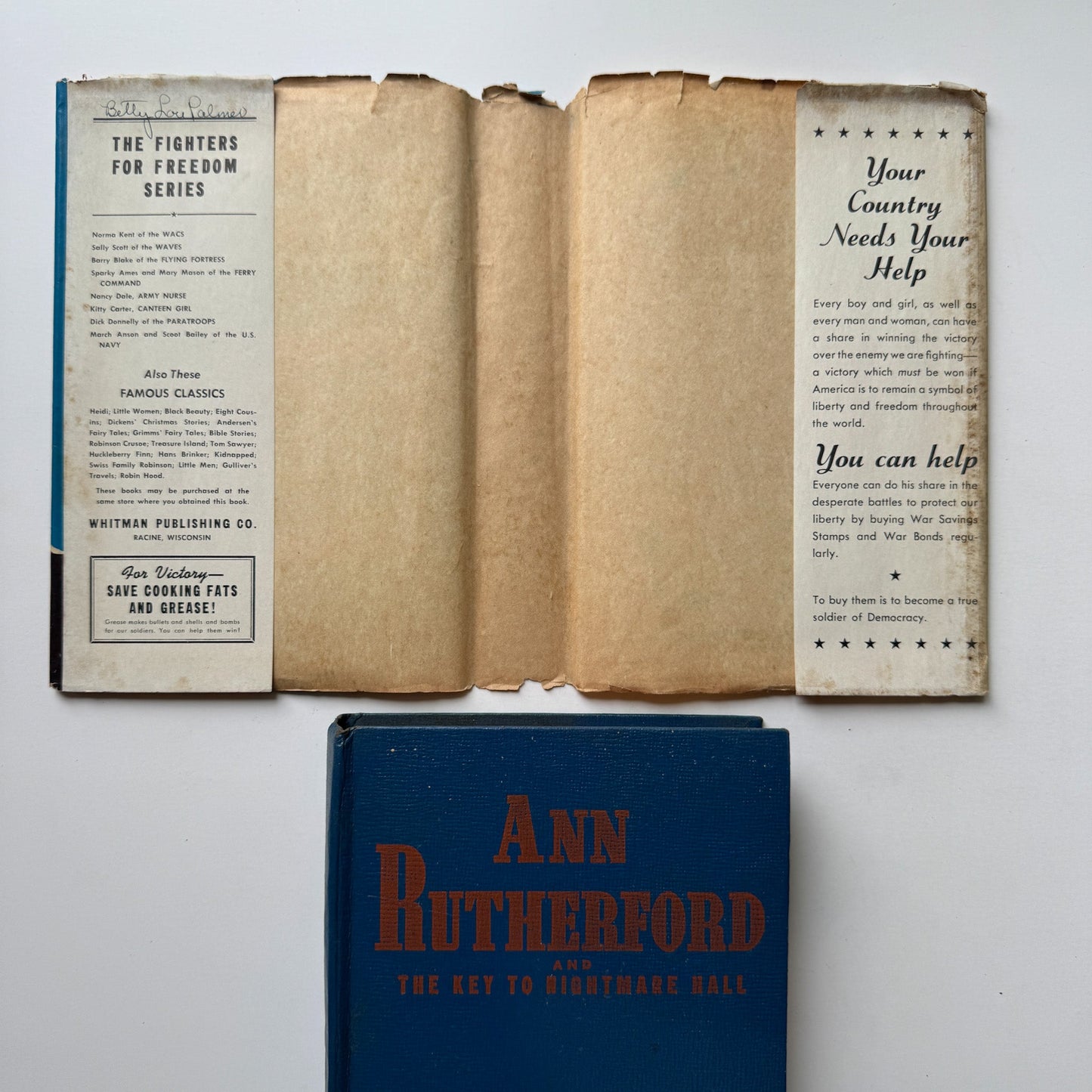 Ann Rutherford and The Key to Nightmare Hall by Kathryn Heisenfelt 1942 Whitman - Pretty Old Books