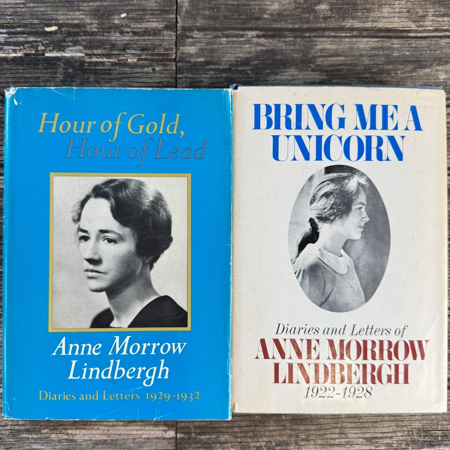 Anne Morrow Lindbergh, Diaries and Letters, Hour of Gold, Hour of Lead and Bring Me A Unicorn - Pretty Old Books