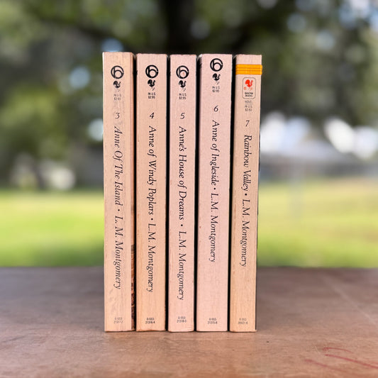 Anne of Green Gables Vintage Paperback Set, L.M. Montgomery, Bantam Classic Edition - Pretty Old Books