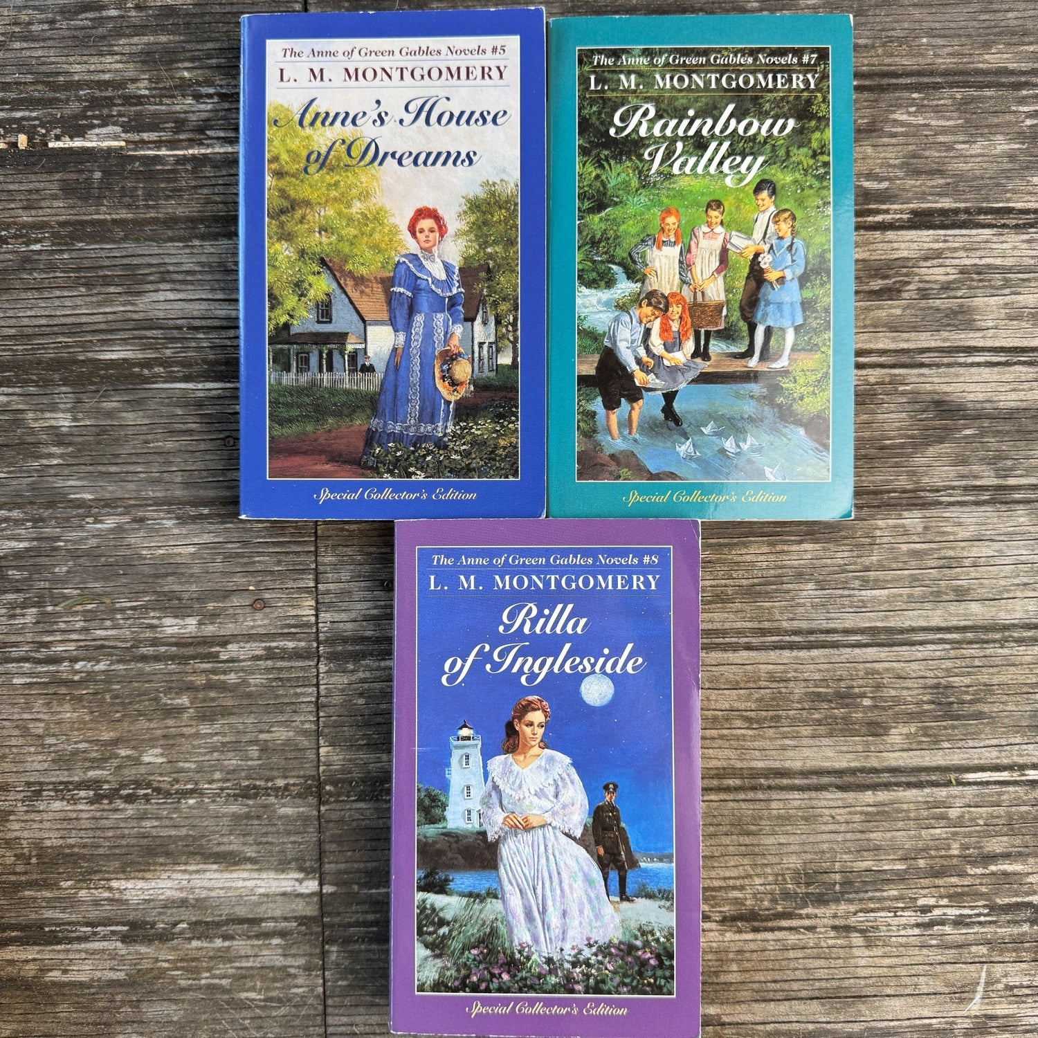 Anne of Green Gables Vintage Paperback Set of 3, L.M. Montgomery, 1998 - Pretty Old Books