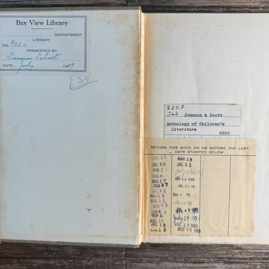 Anthology of Children's Literature, Edna Johnson and Carrie E. Scott, 1935 - Pretty Old Books