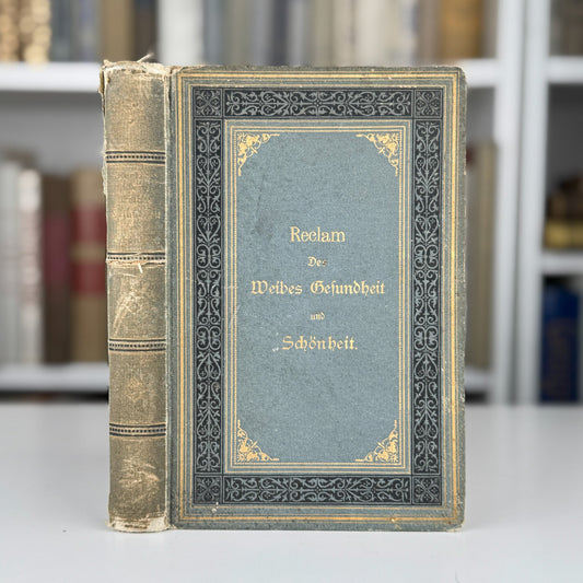 Antique 1883 German Beauty Advice Book for Women, Illustrations - Pretty Old Books
