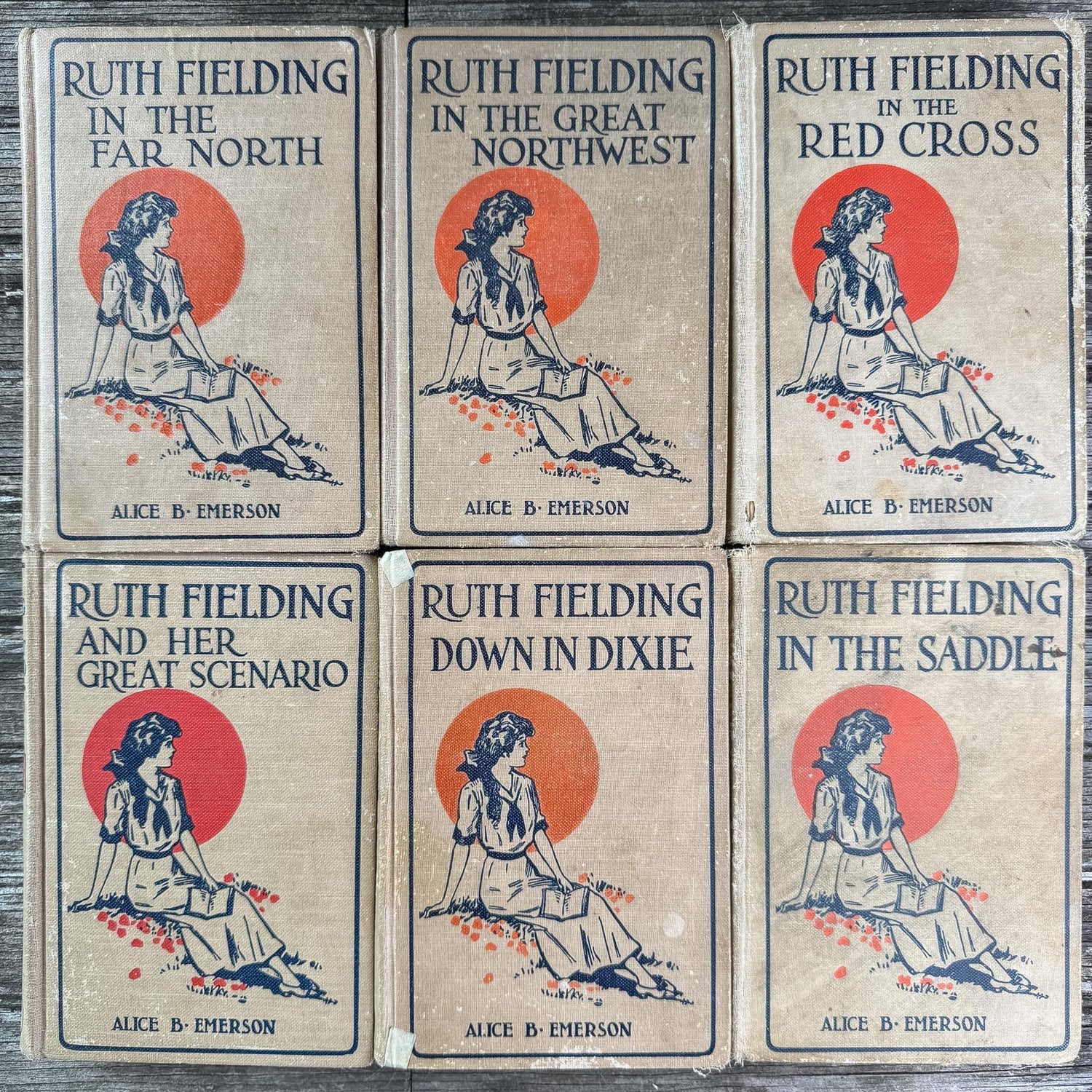 Antique 1920s Shabby Ruth Fielding Books for Girls - Pretty Old Books
