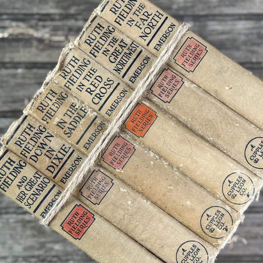 Antique 1920s Shabby Ruth Fielding Books for Girls - Pretty Old Books