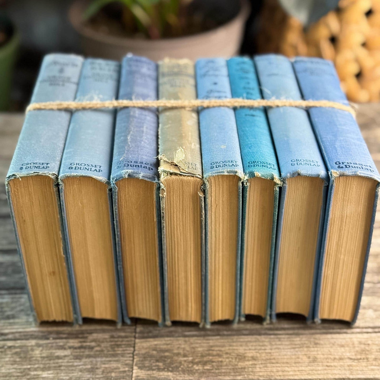 Antique Blue Grace Livingston Hill Book Bundle - Pretty Old Books