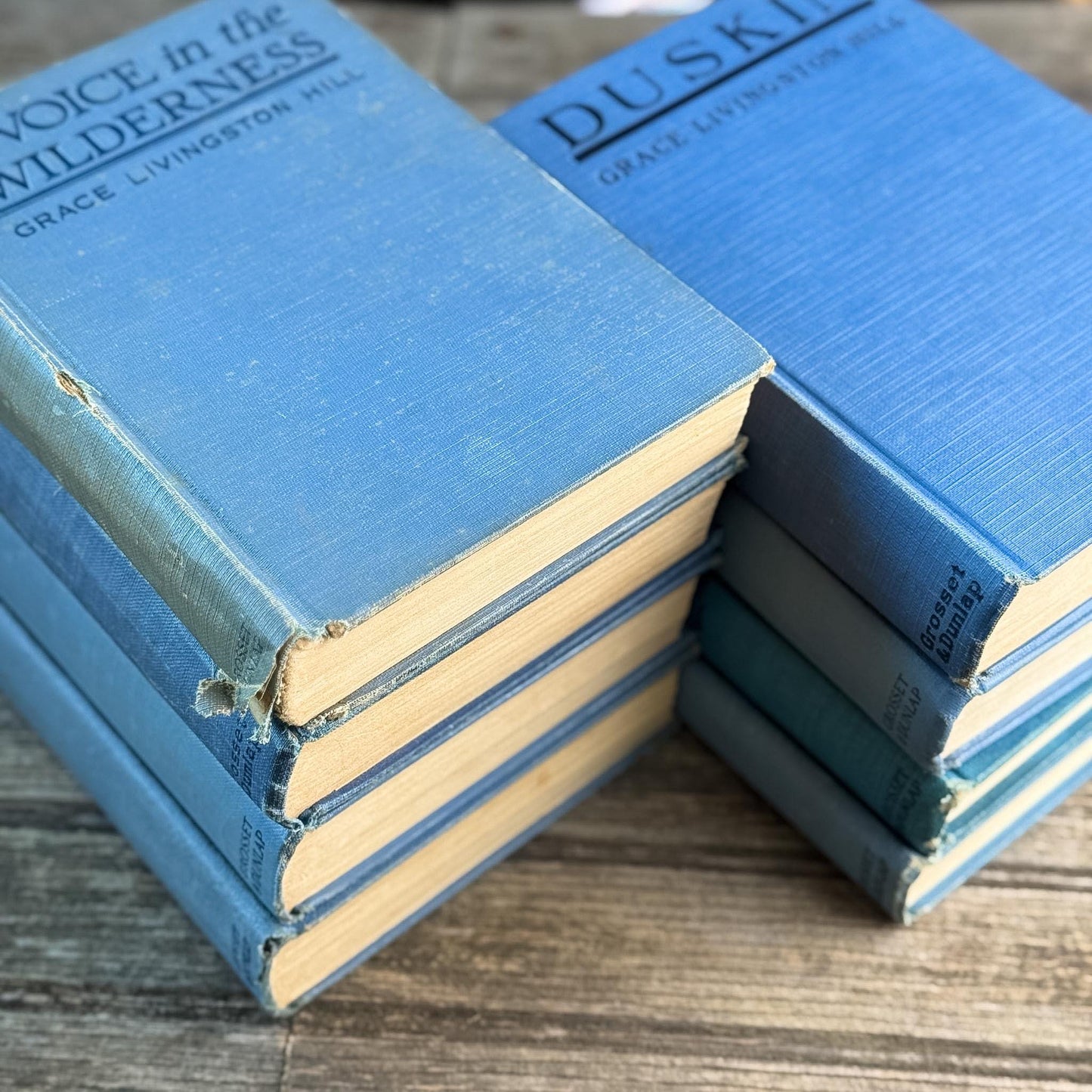 Antique Blue Grace Livingston Hill Book Bundle - Pretty Old Books