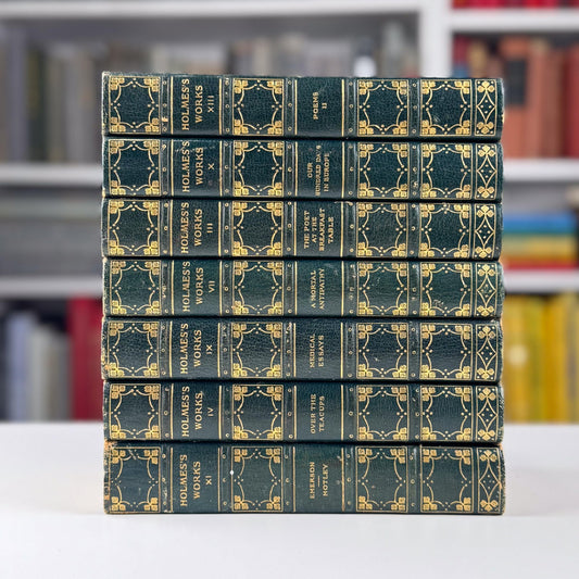 Antique Book Set | Oliver Wendell Holmes Works | Autocrat Edition, 1908 | 7 Volumes - Pretty Old Books