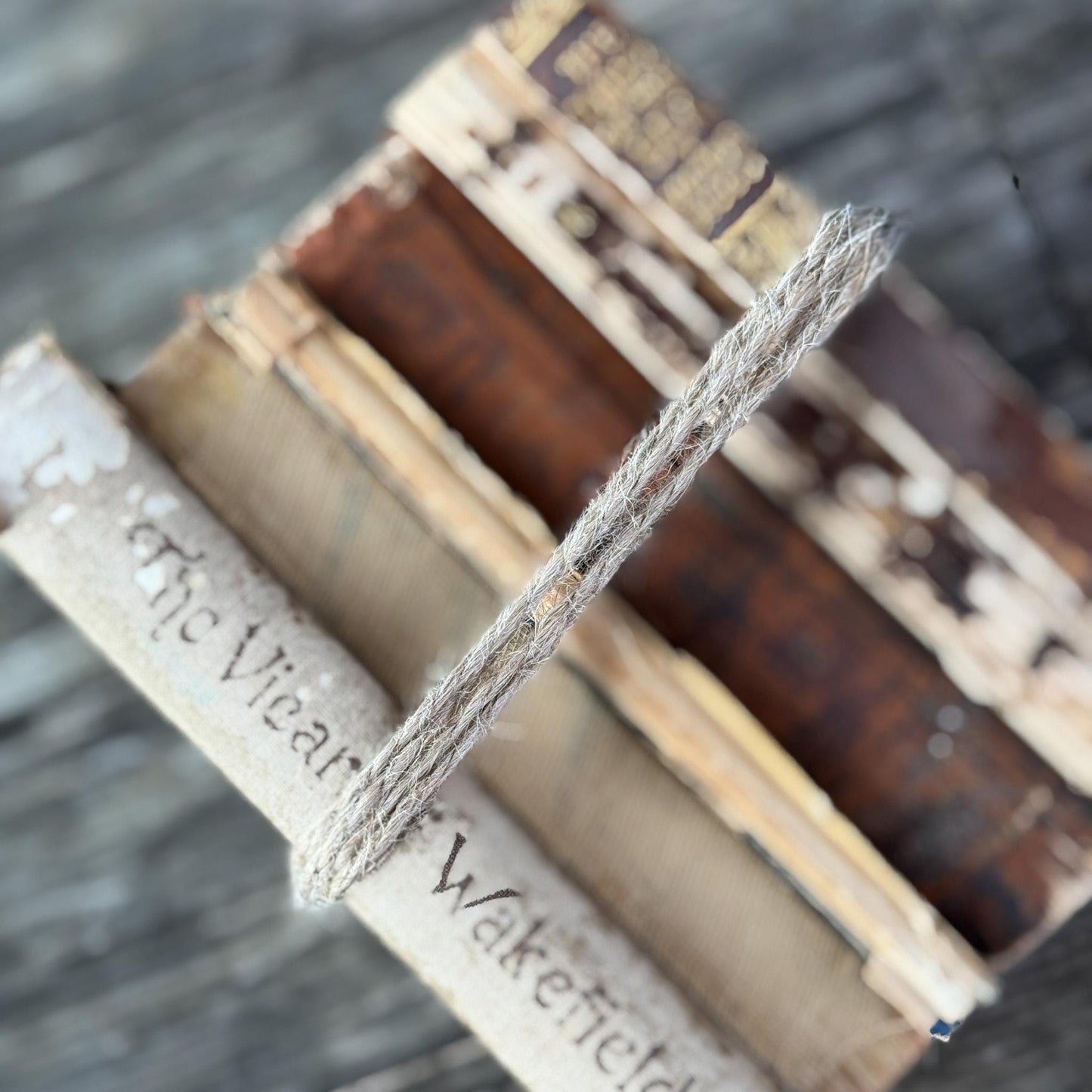Antique Distressed Mini Book Set for Decor - Pretty Old Books