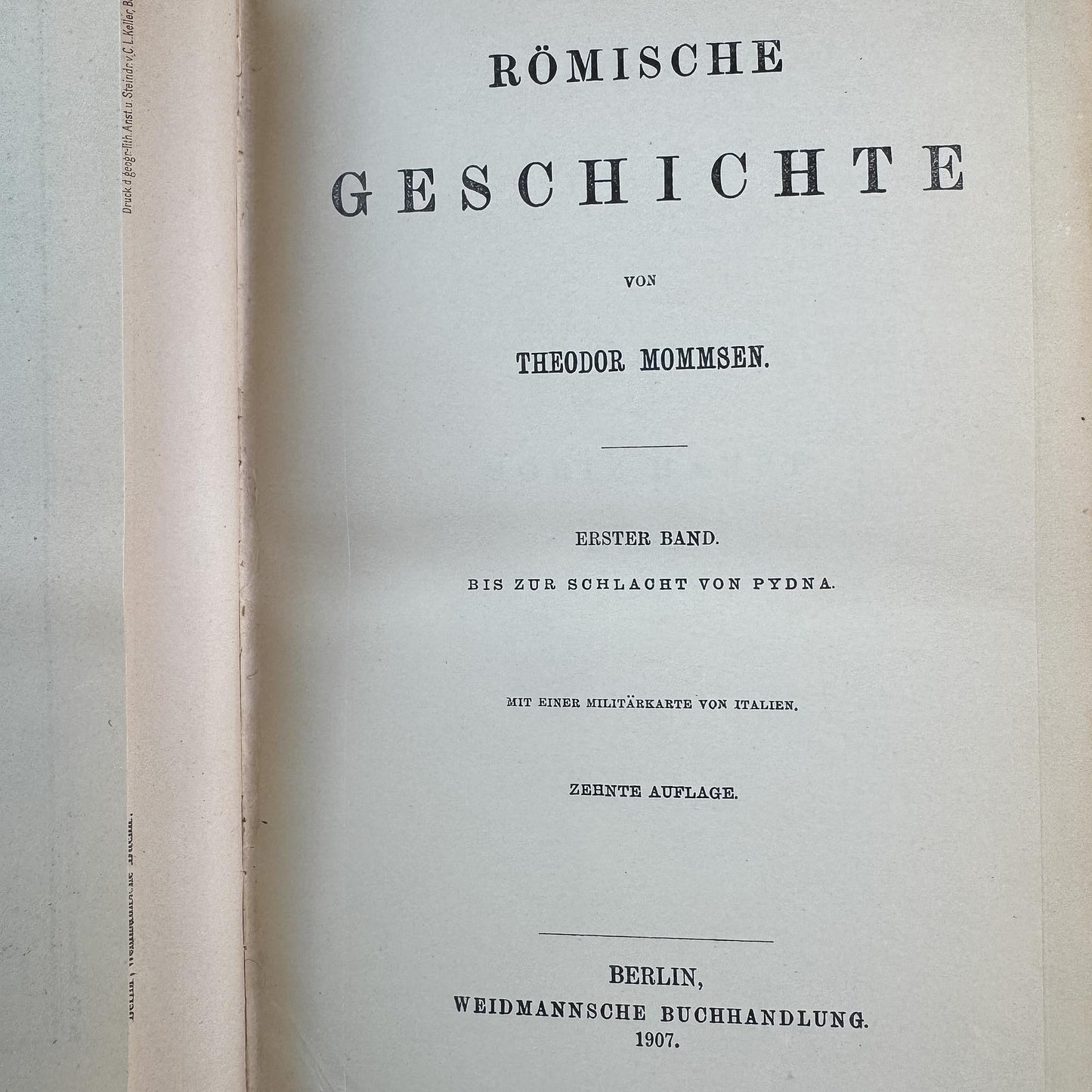 Antique European Leather Books, Theodor Mommsen, 1907 - Pretty Old Books