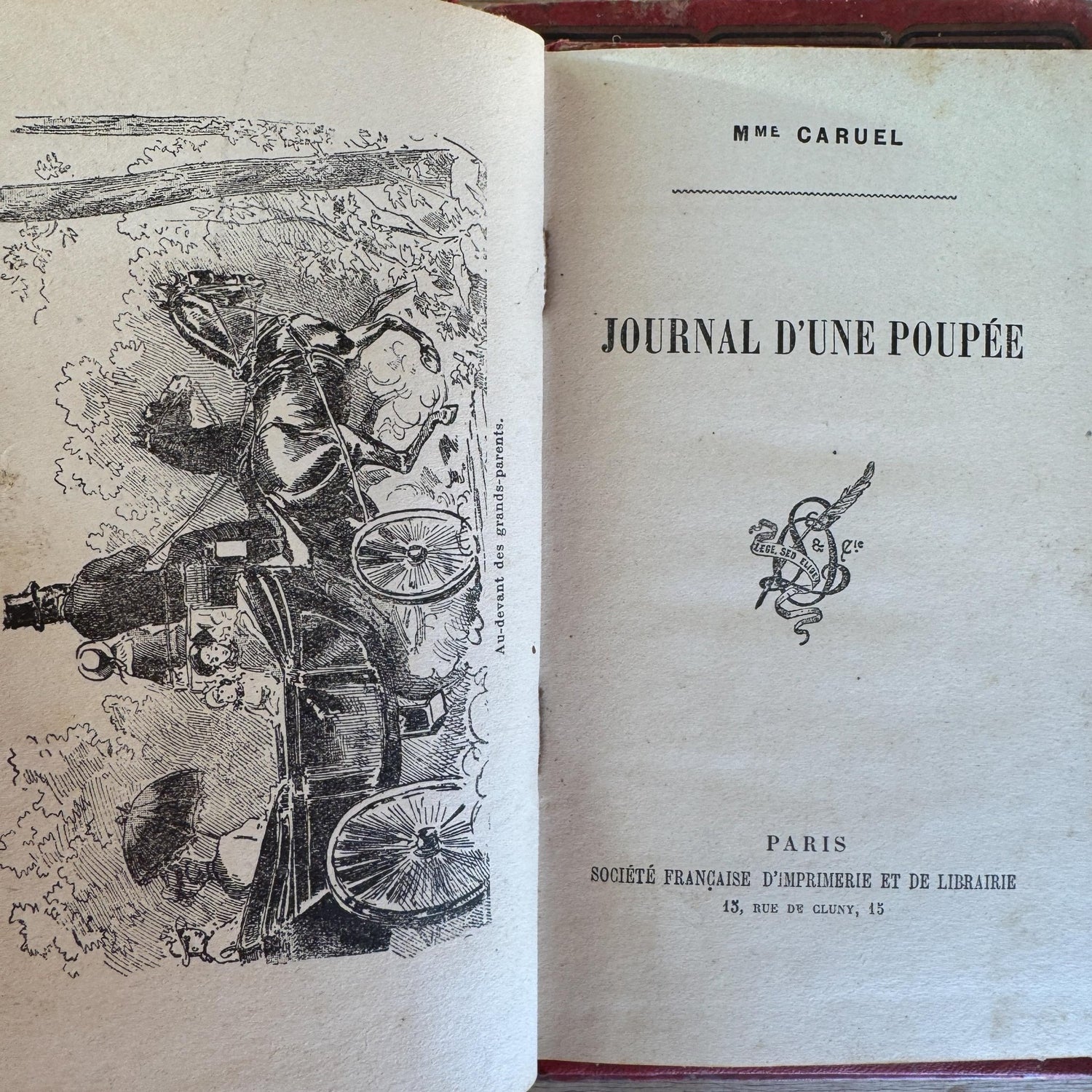 Antique French Book Bundle, Art Nouveau Gilt and Black Covers, Children's Prize Books - Pretty Old Books