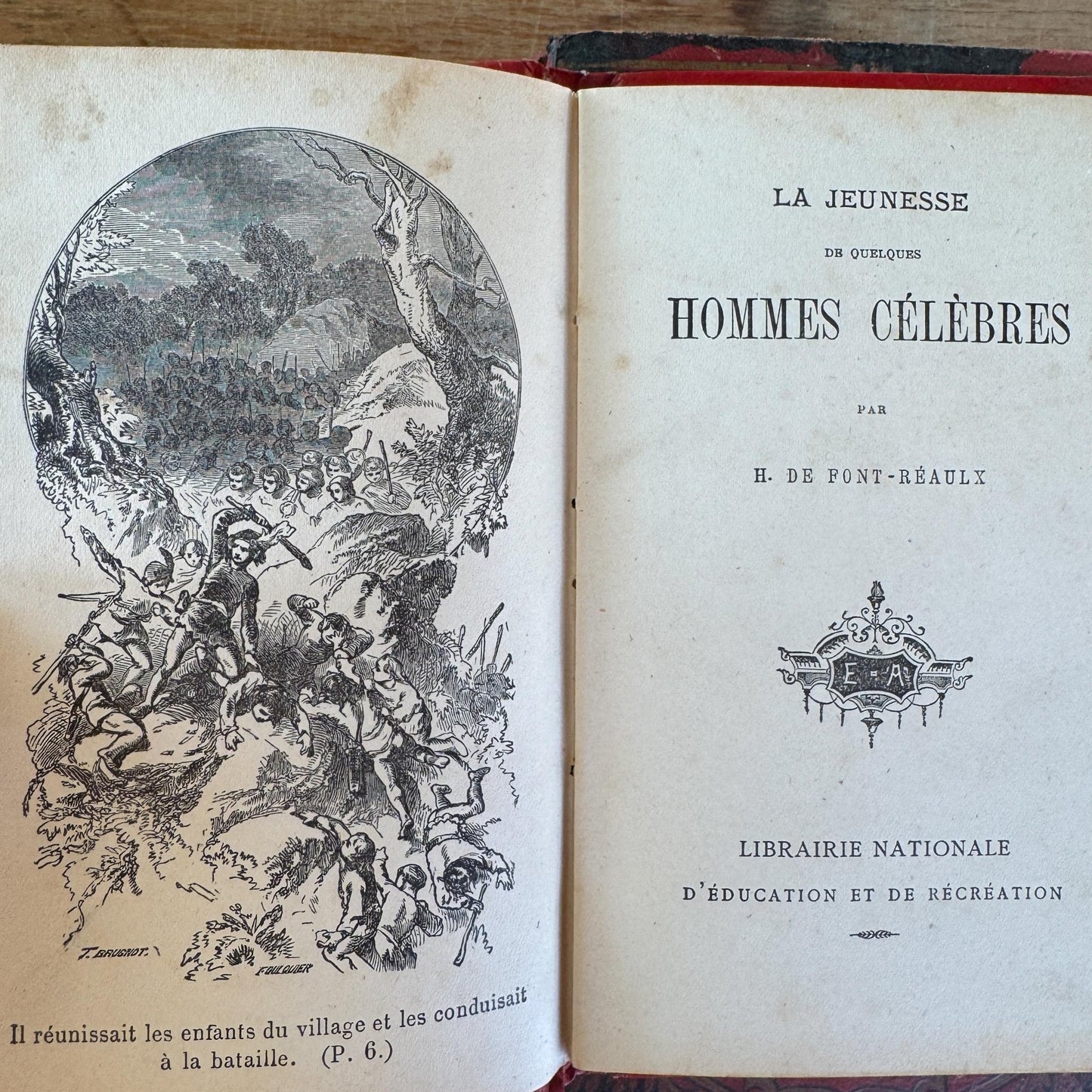 Antique French Book Bundle, Art Nouveau Gilt and Black Covers, Children's Prize Books - Pretty Old Books