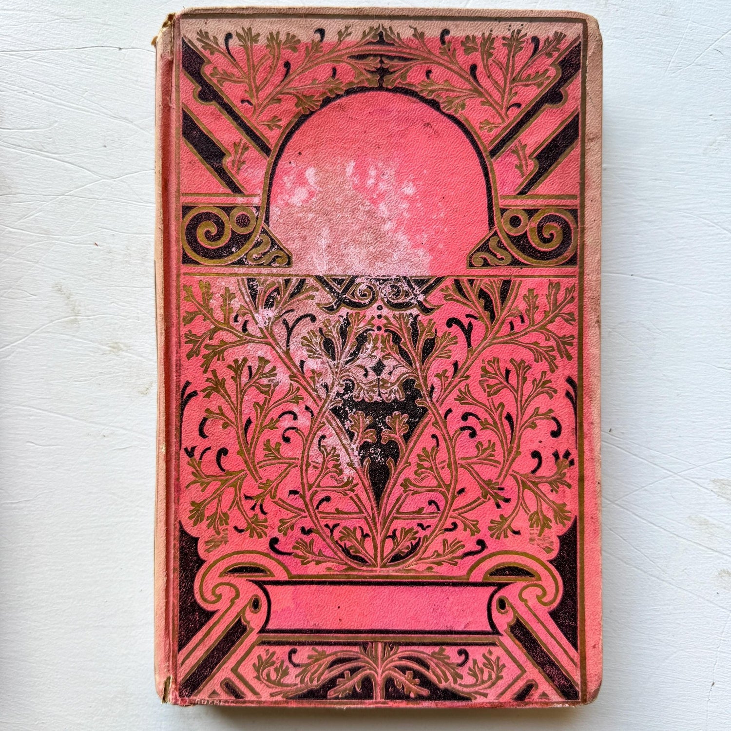 Antique French Book Bundle in Pink, Purple, and Faded Red With Floral Covers - Pretty Old Books