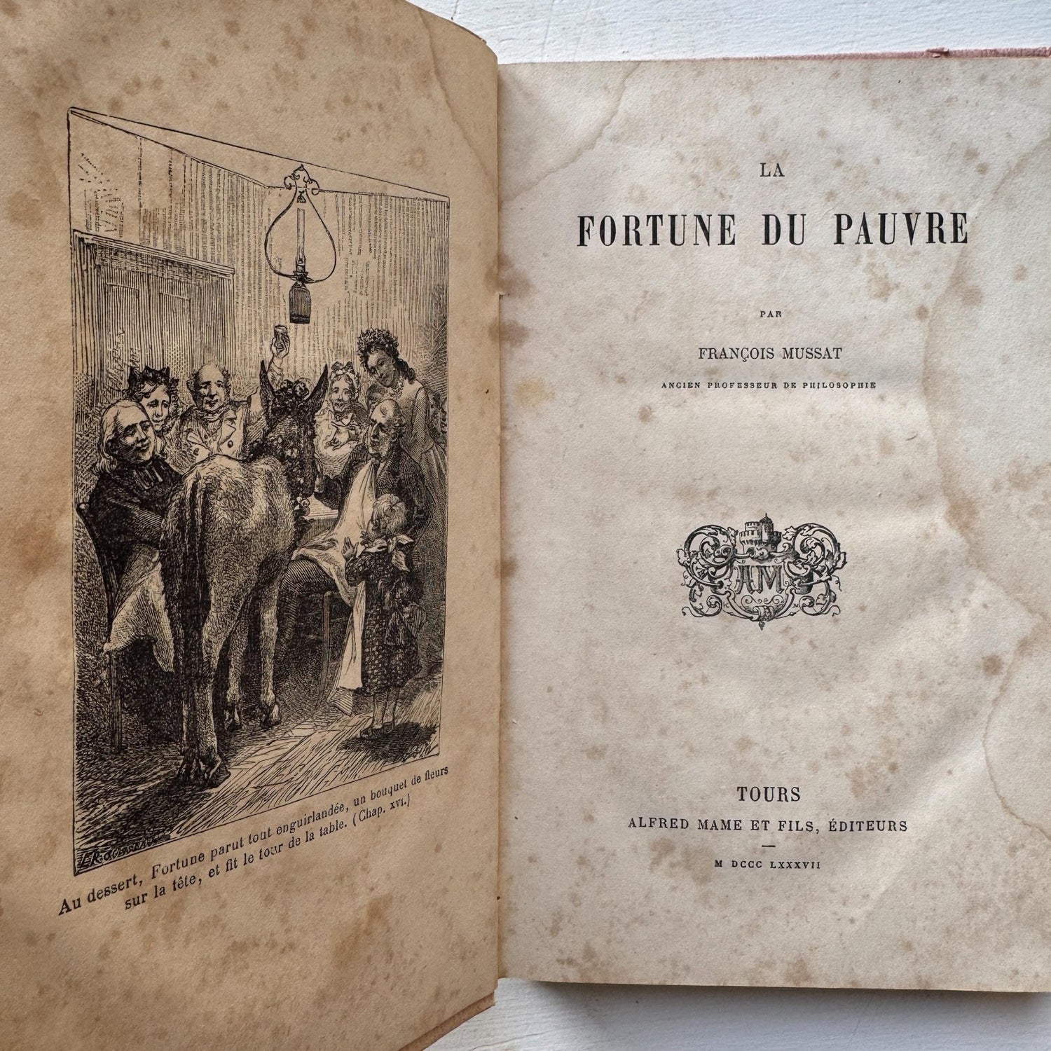 Antique French Book Bundle in Pink, Purple, and Faded Red With Floral Covers - Pretty Old Books