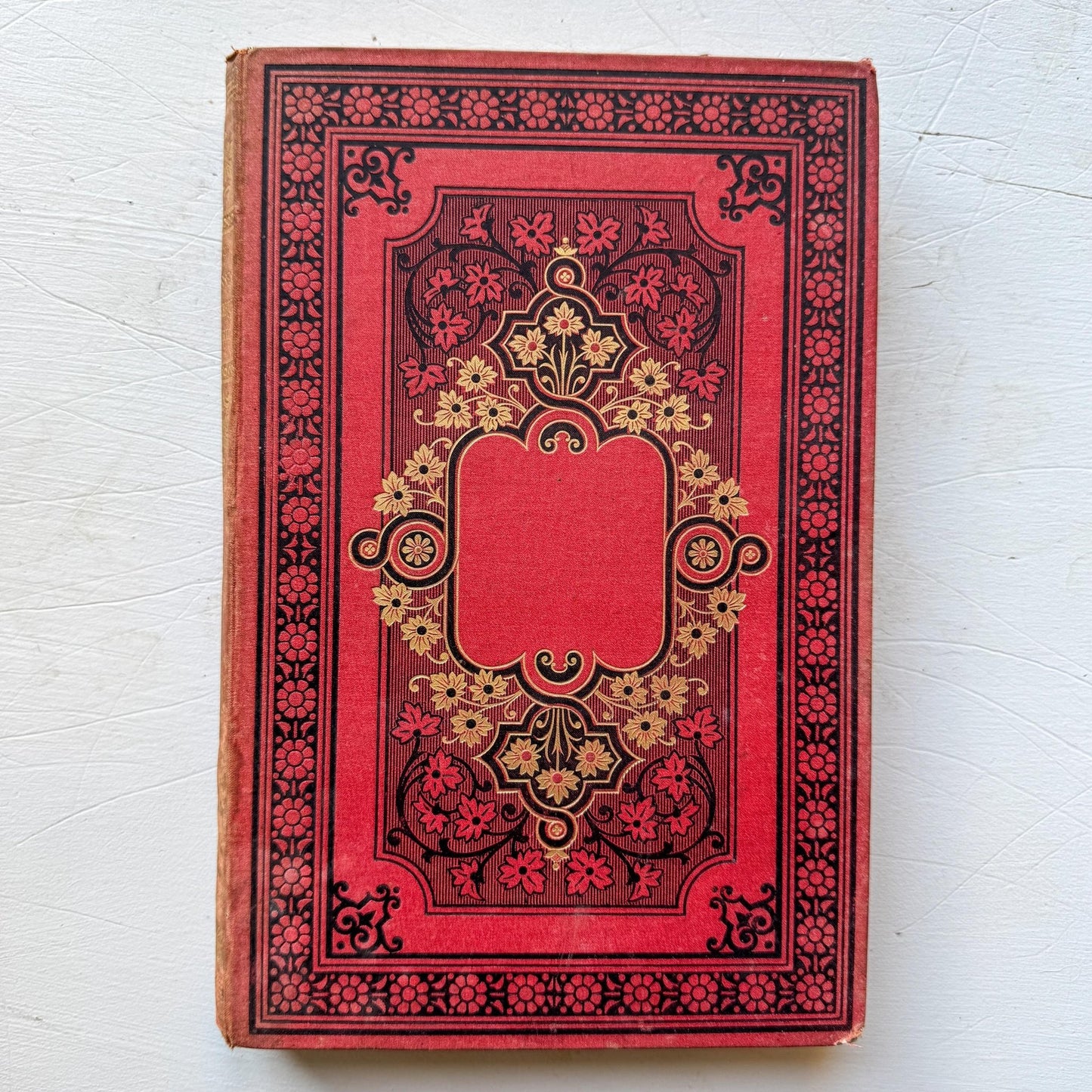 Antique French Book Bundle in Pink, Purple, and Faded Red With Floral Covers - Pretty Old Books
