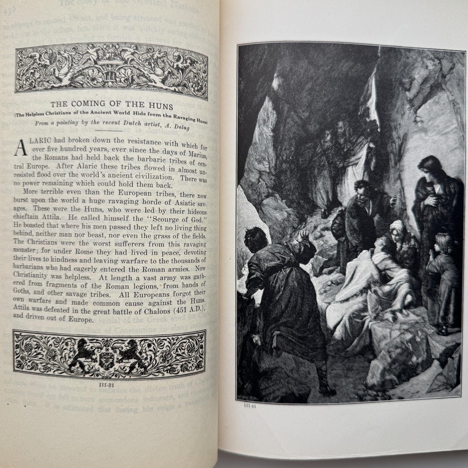 Antique Green Book Set, The Story of the Greatest Nations and The World's Famous Events, 1919 - Pretty Old Books