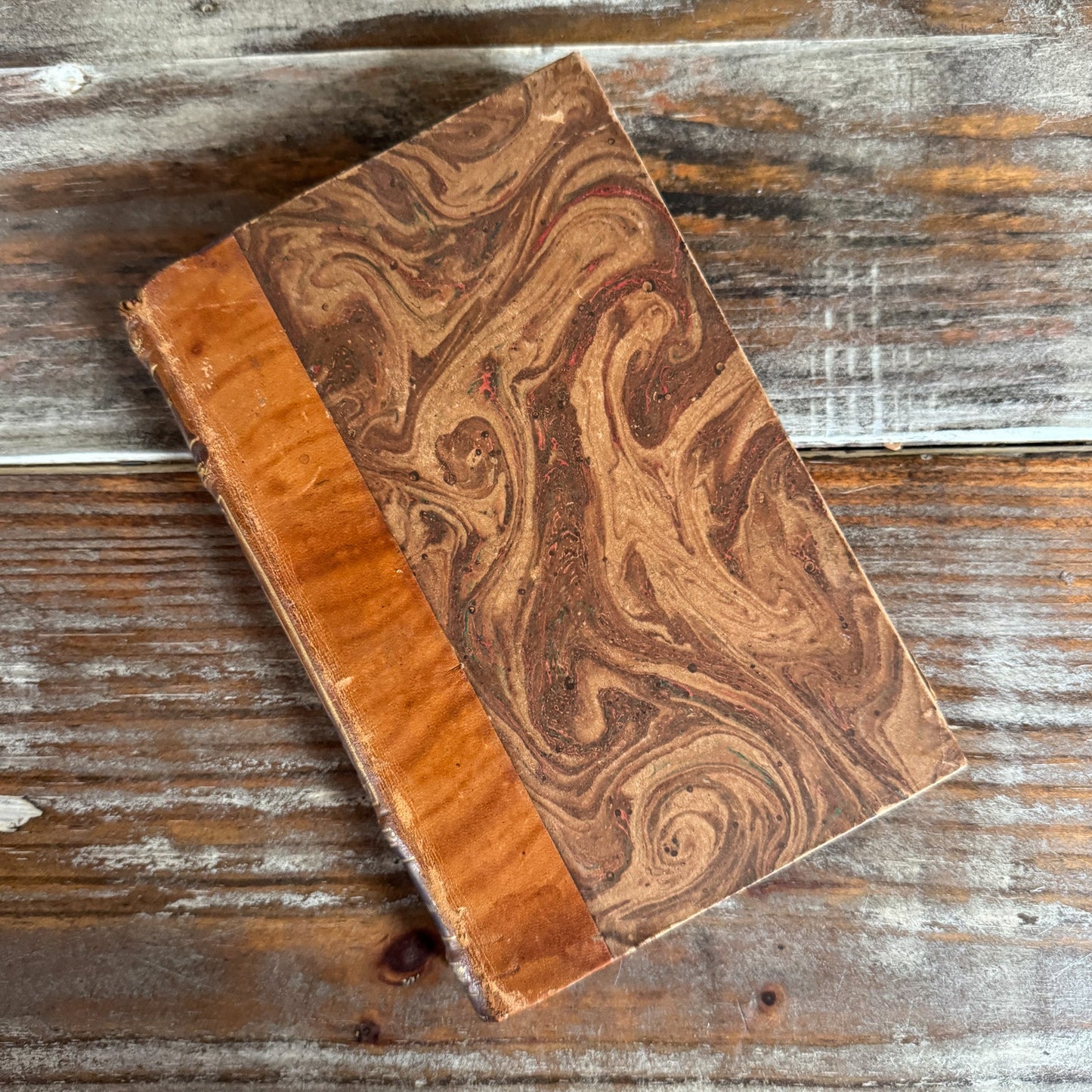 Antique Leather - Bound French Edition of Les Fleurs du Mal, Charles Baudelaire - Pretty Old Books