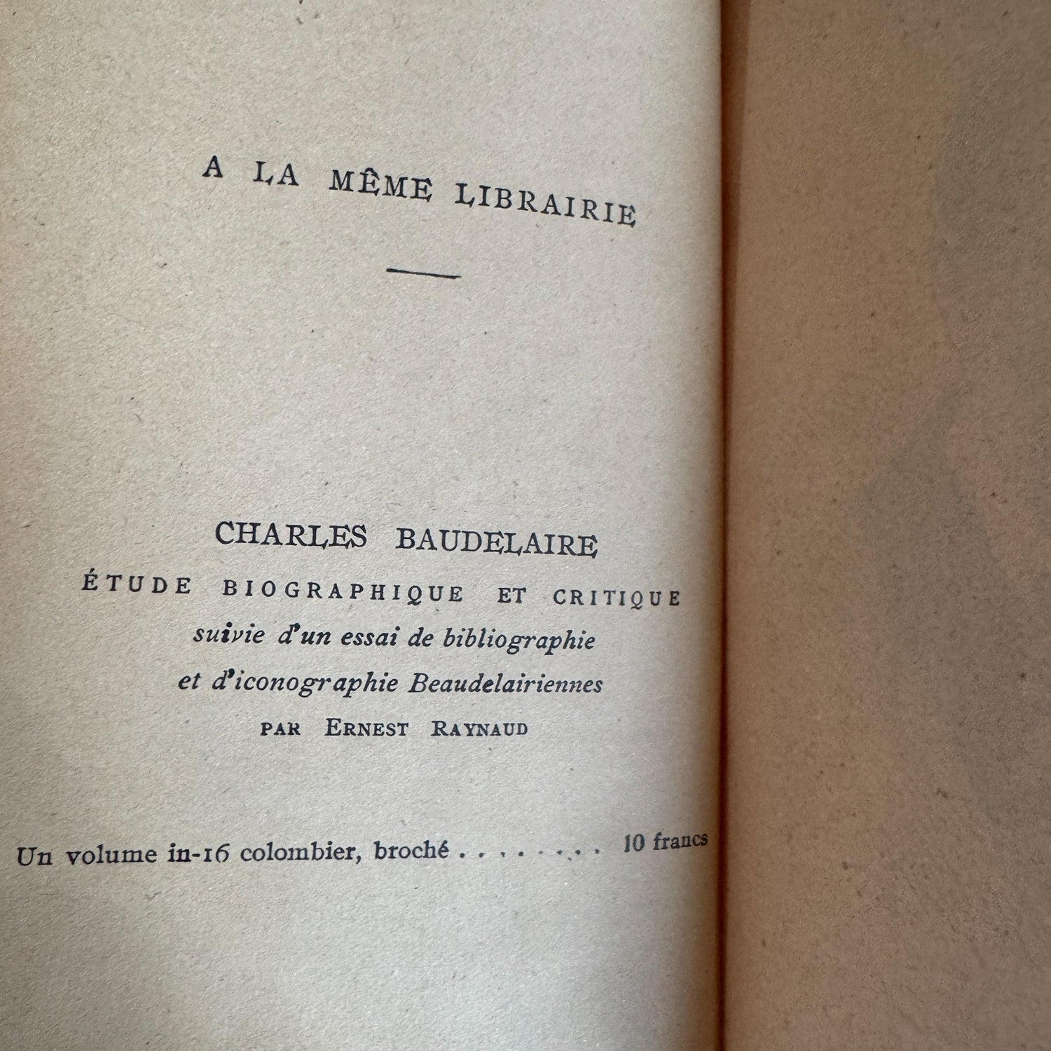 Antique Leather - Bound French Edition of Les Fleurs du Mal, Charles Baudelaire - Pretty Old Books