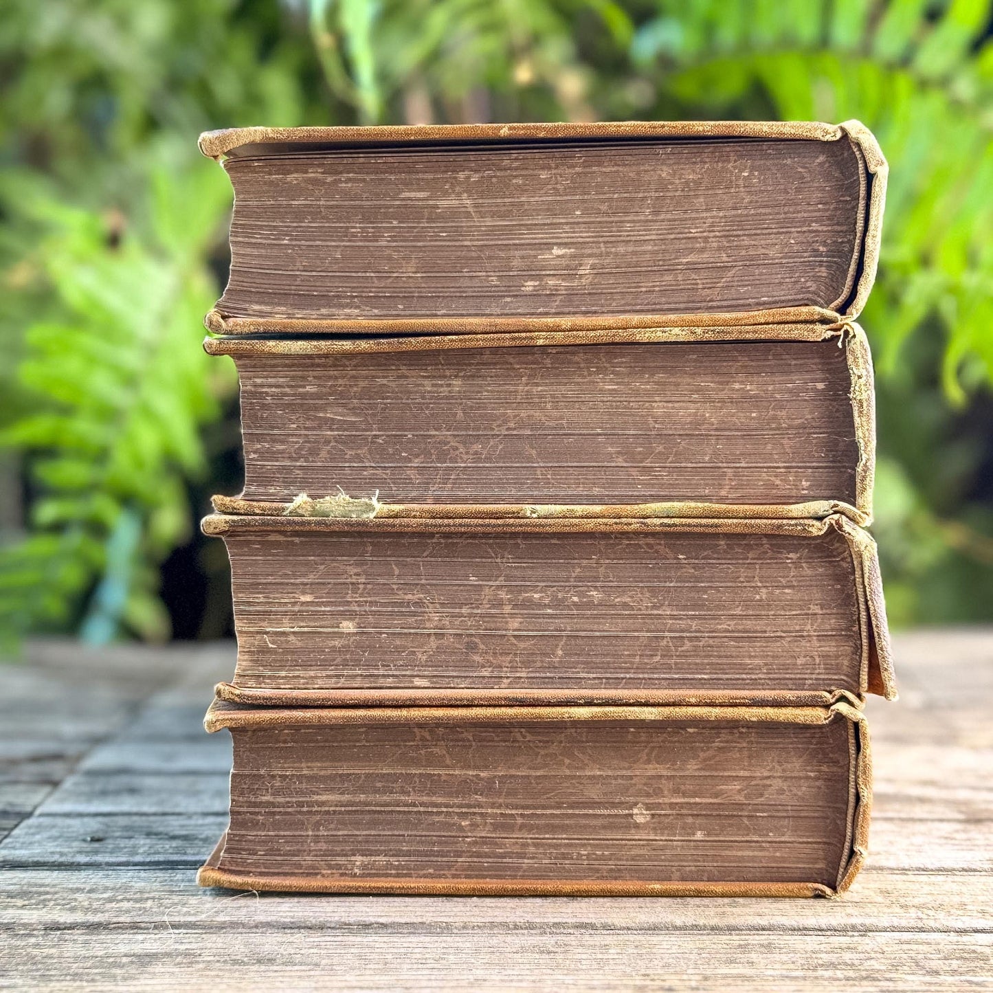 Antique Neutral Embossed Collier's New Encyclopedia Partial Set - Pretty Old Books