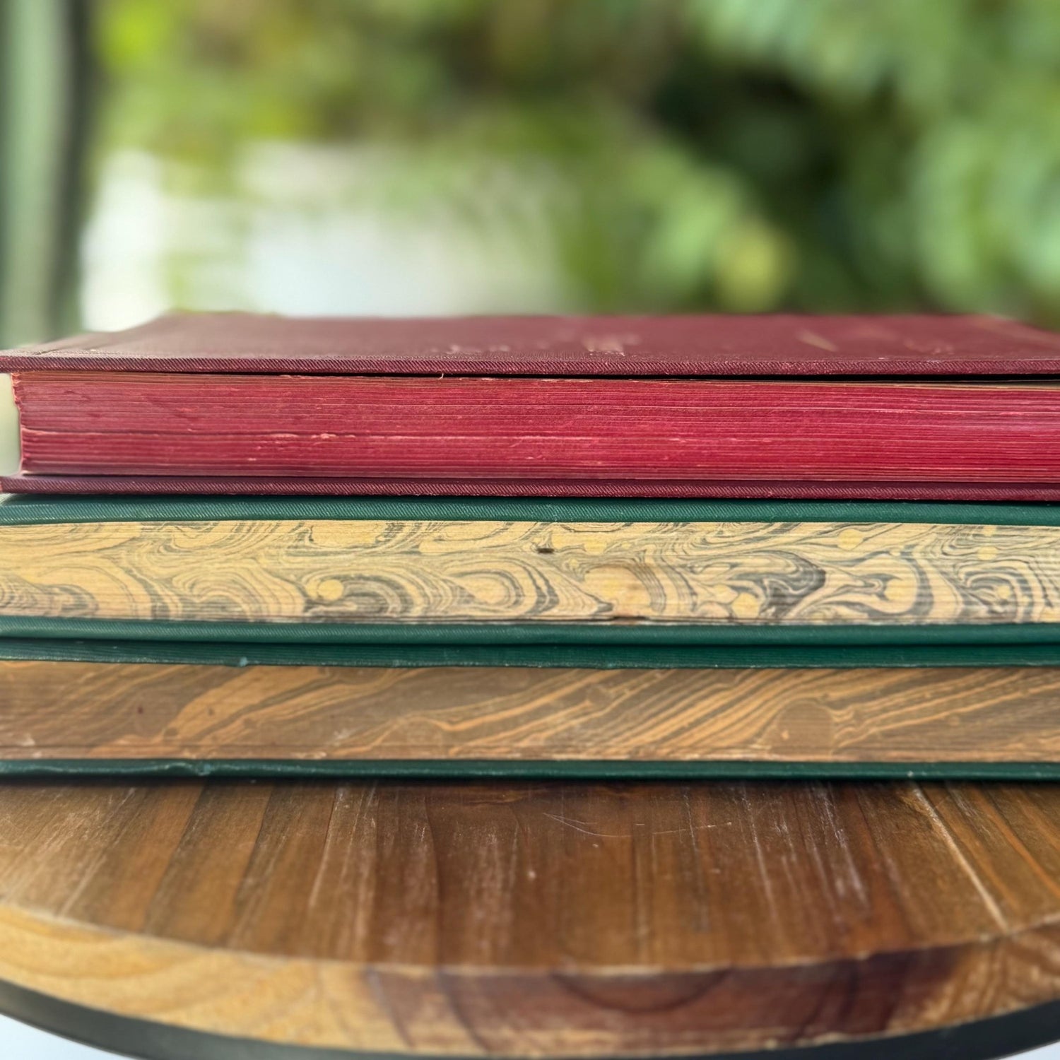Antique Norwegian Literature Books, 1920s Ornate Marbled Novels - Pretty Old Books