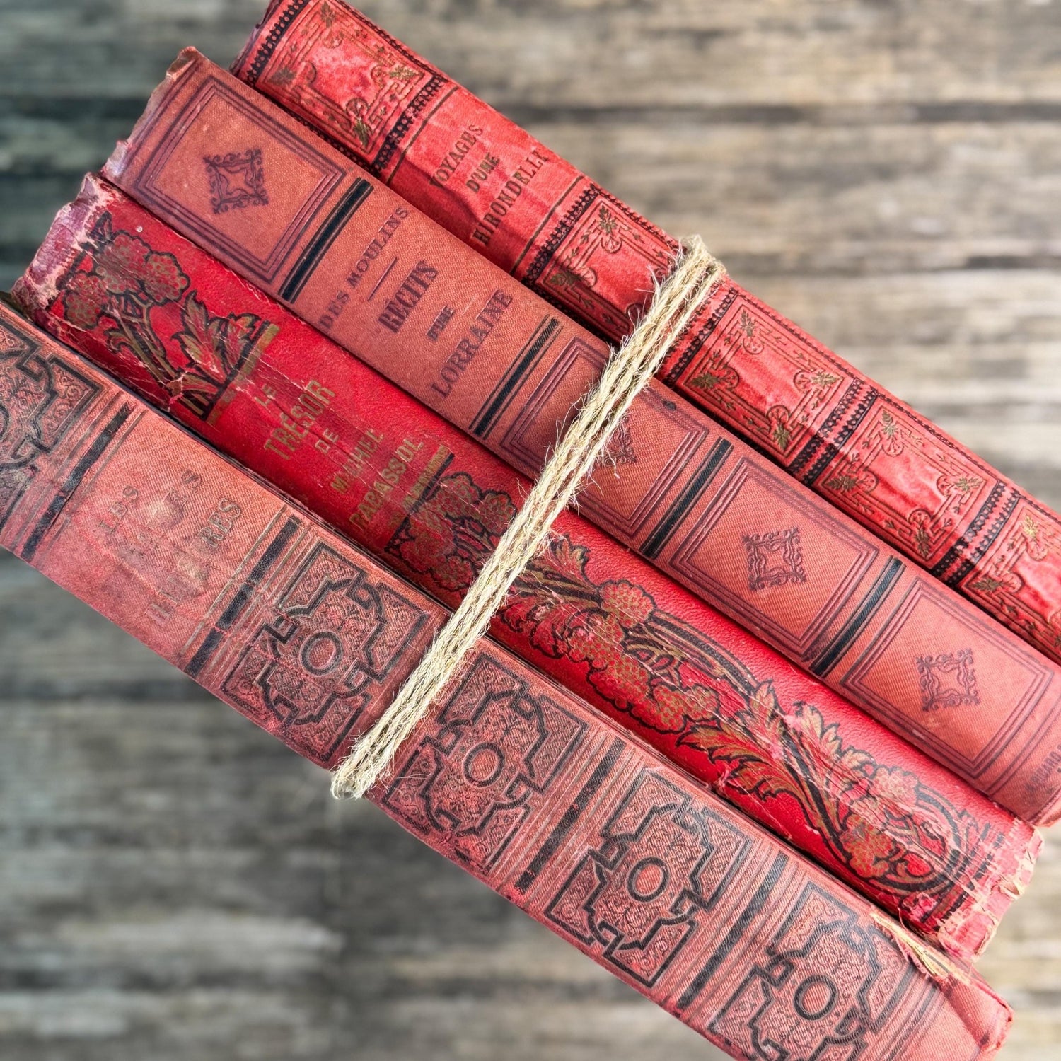 Red Vintage Book Bundles