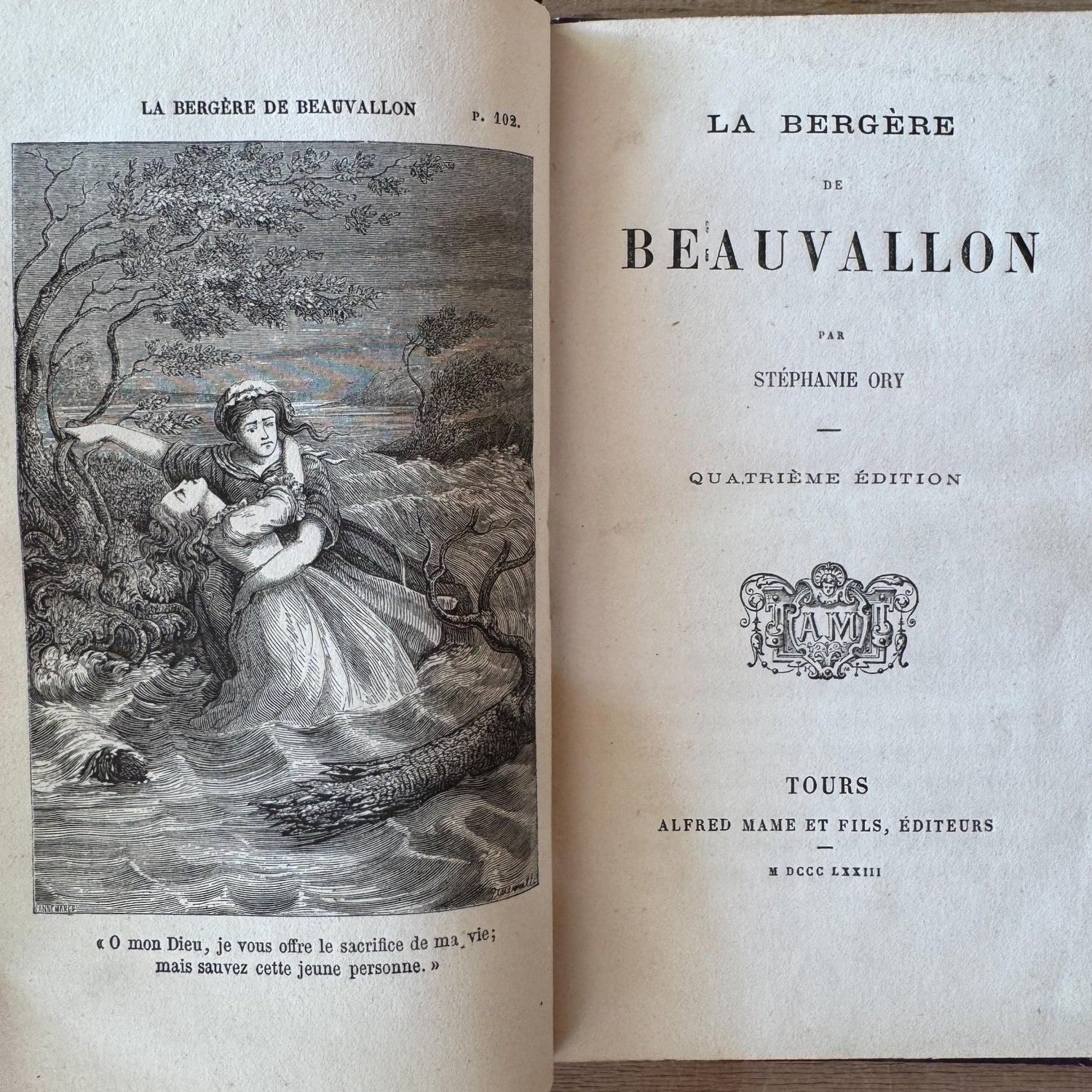 Antique Purple French Book Bundle With Gilt Embossed Covers and School Prize Labels - Pretty Old Books