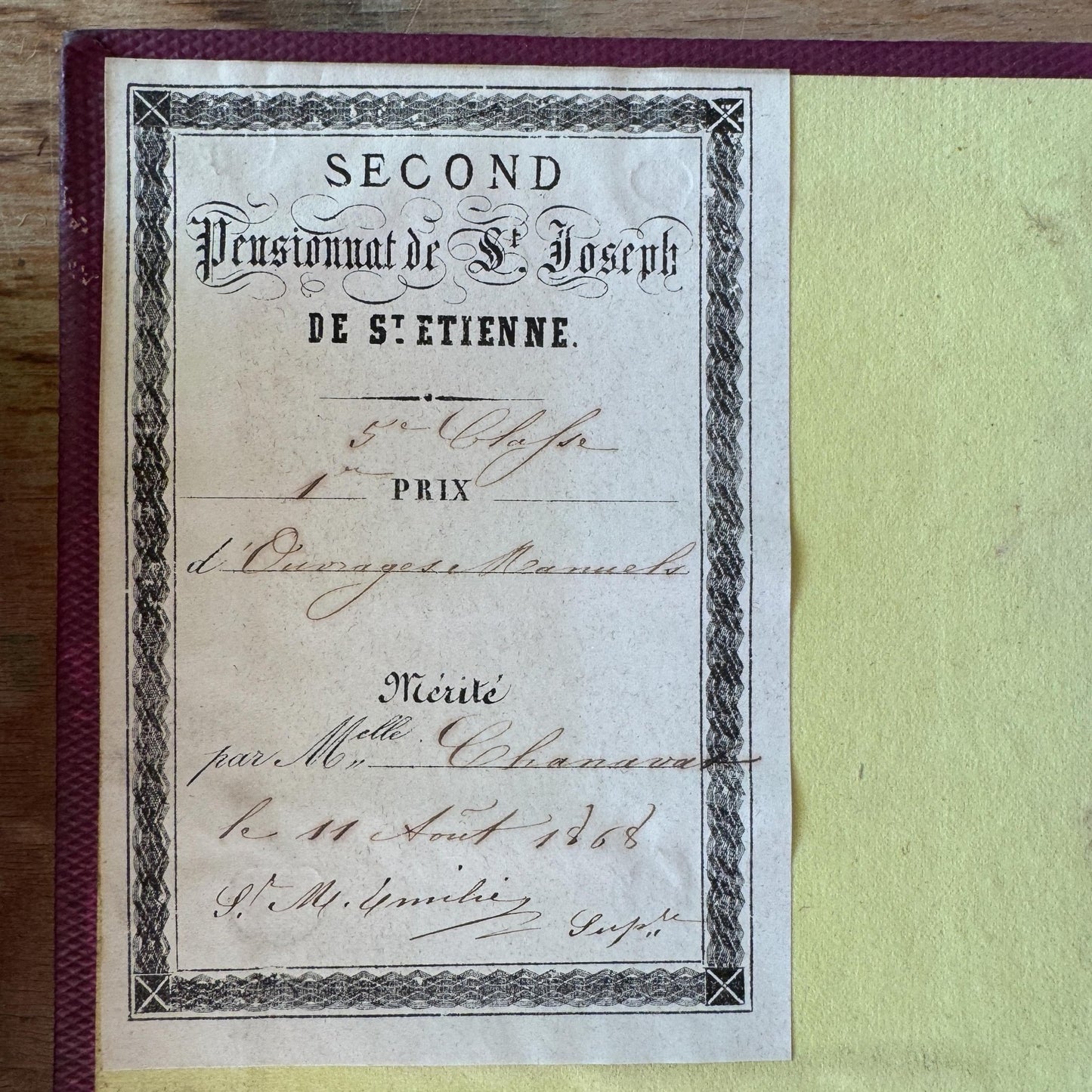 Antique Purple French Book Bundle With Gilt Embossed Covers and School Prize Labels - Pretty Old Books