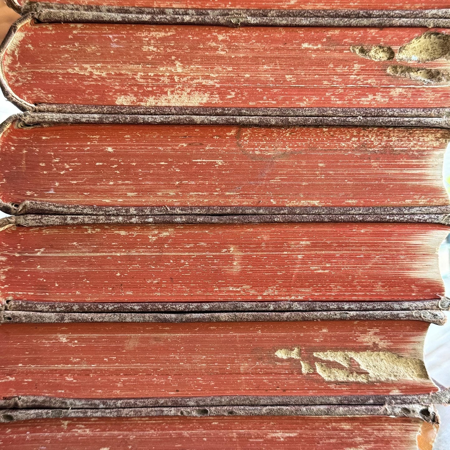 Antique Rust Red Chambers's Encyclopedia: A Dictionary of Universal Knowledge For the People, 1889, Complete 8 Volume Set - Pretty Old Books