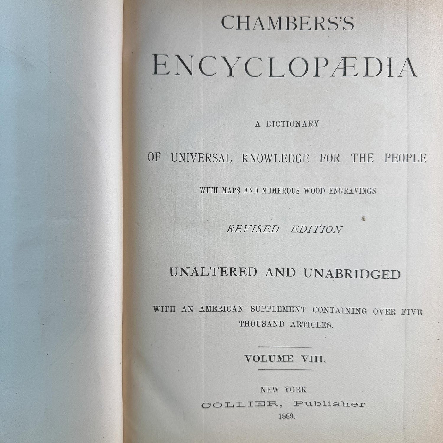 Antique Rust Red Chambers's Encyclopedia: A Dictionary of Universal Knowledge For the People, 1889, Complete 8 Volume Set - Pretty Old Books
