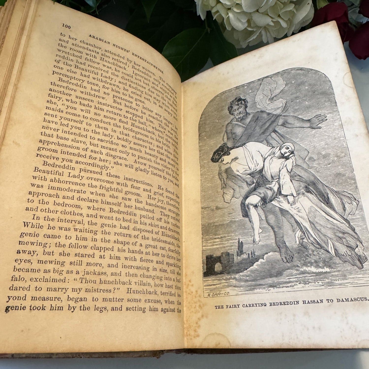 Arabian Nights' Entertainments, 1800s, Ornate Antique Hardcover - Pretty Old Books