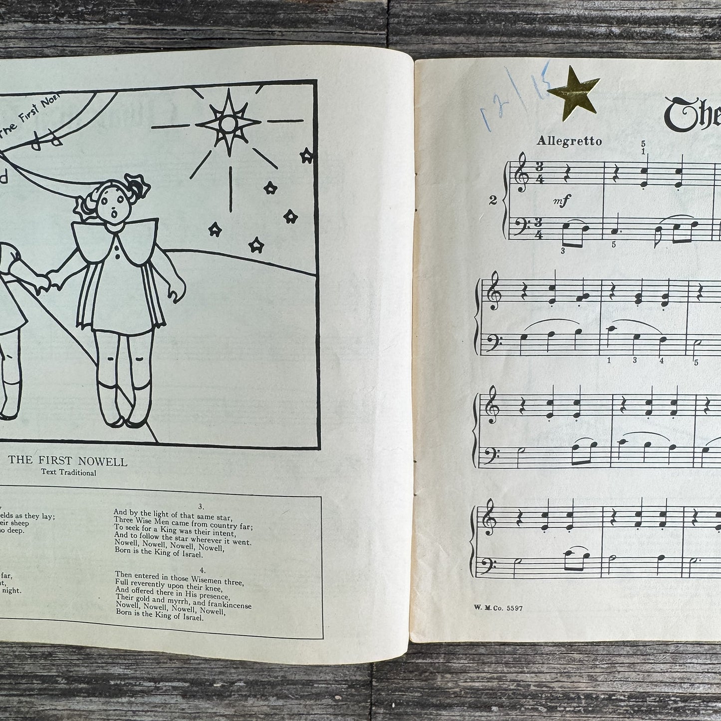 At Christmas-Tide: Carols and Melodies to Sing or Play, 1935 - Pretty Old Books