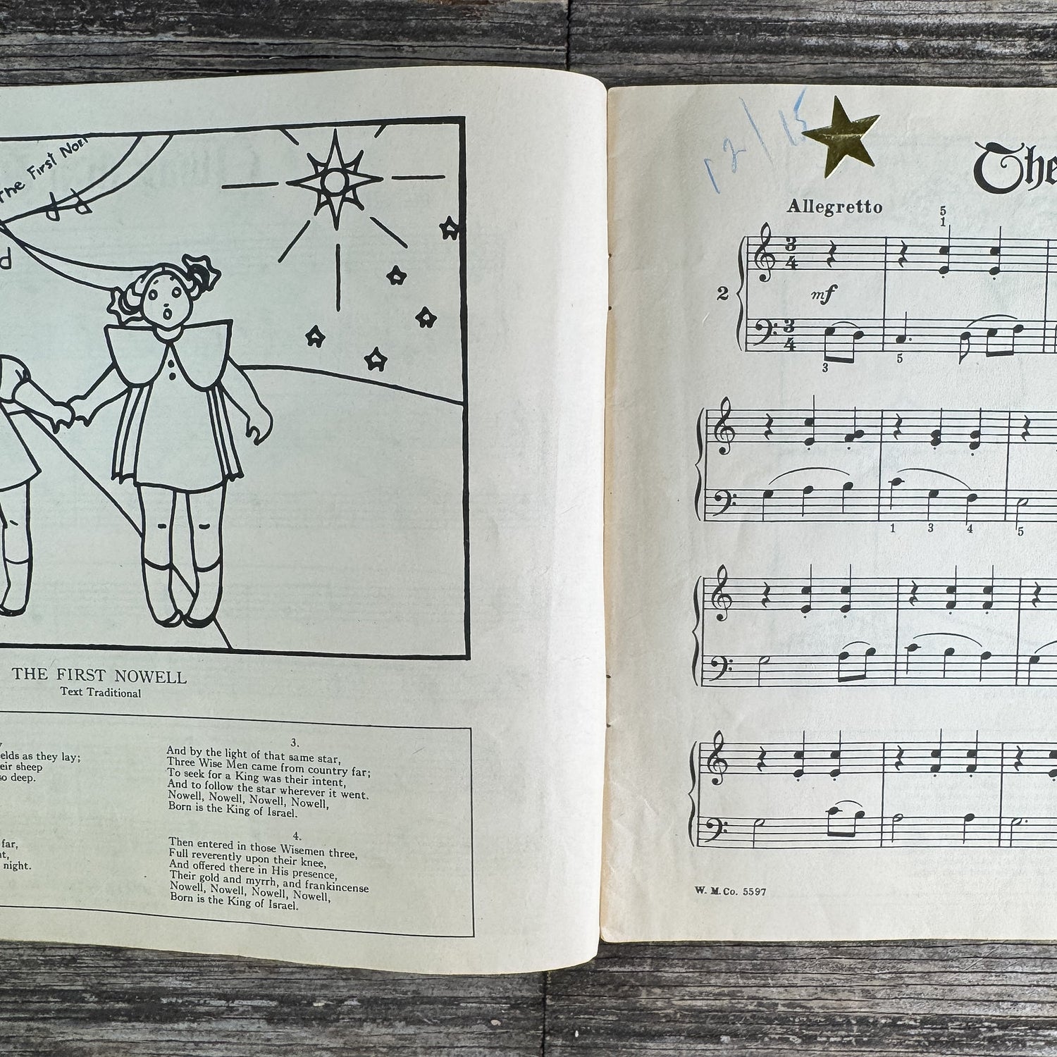 At Christmas-Tide: Carols and Melodies to Sing or Play, 1935 - Pretty Old Books