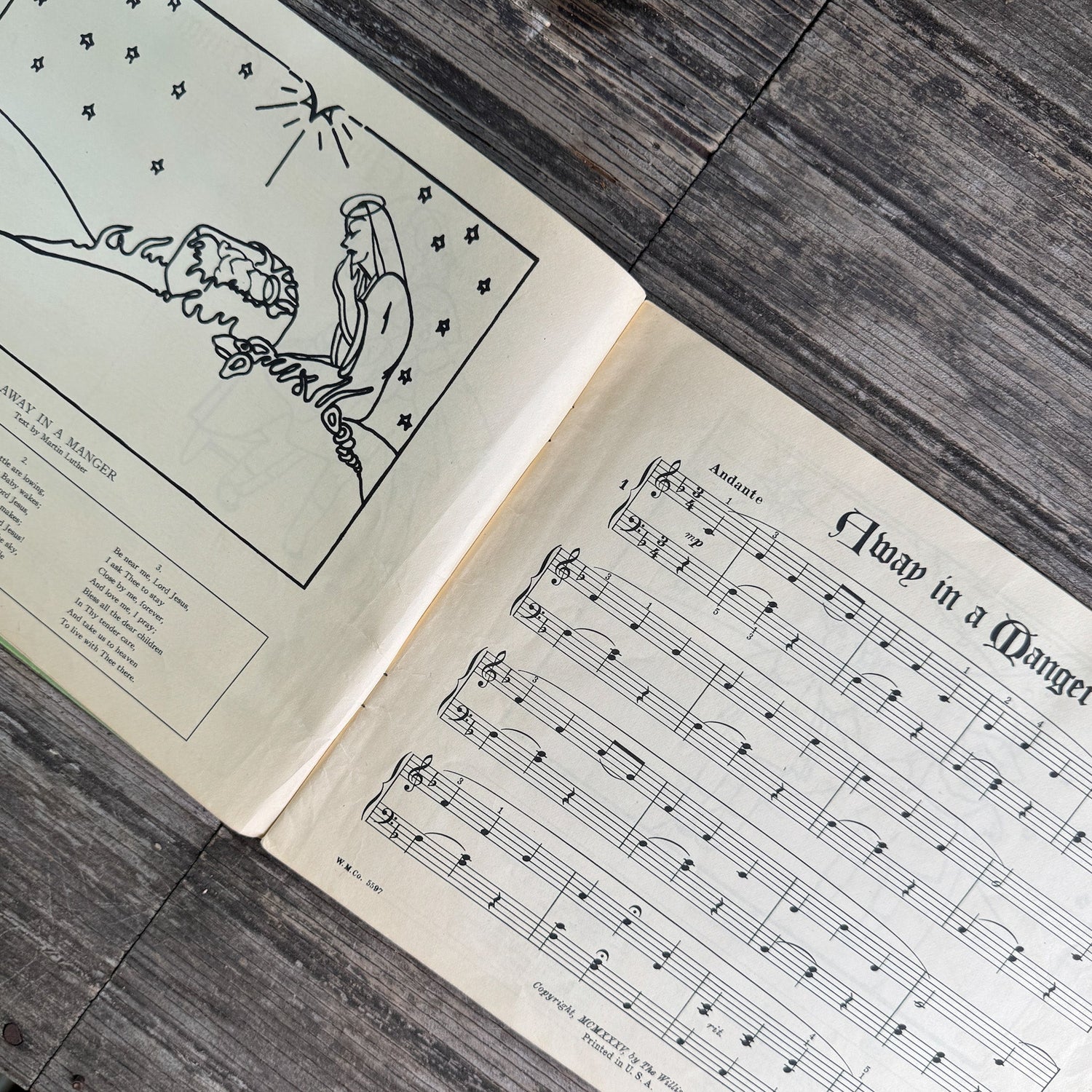 At Christmas-Tide: Carols and Melodies to Sing or Play, 1935 - Pretty Old Books
