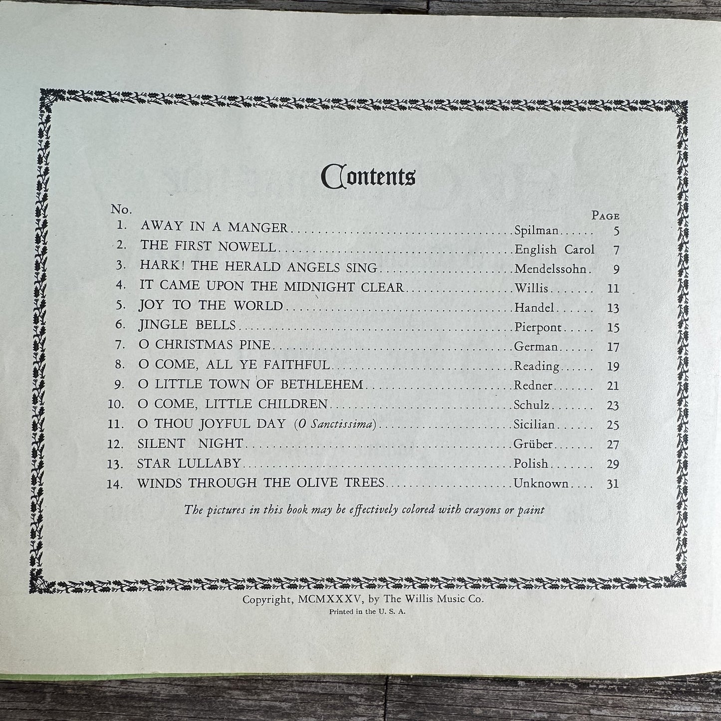 At Christmas-Tide: Carols and Melodies to Sing or Play, 1935 - Pretty Old Books